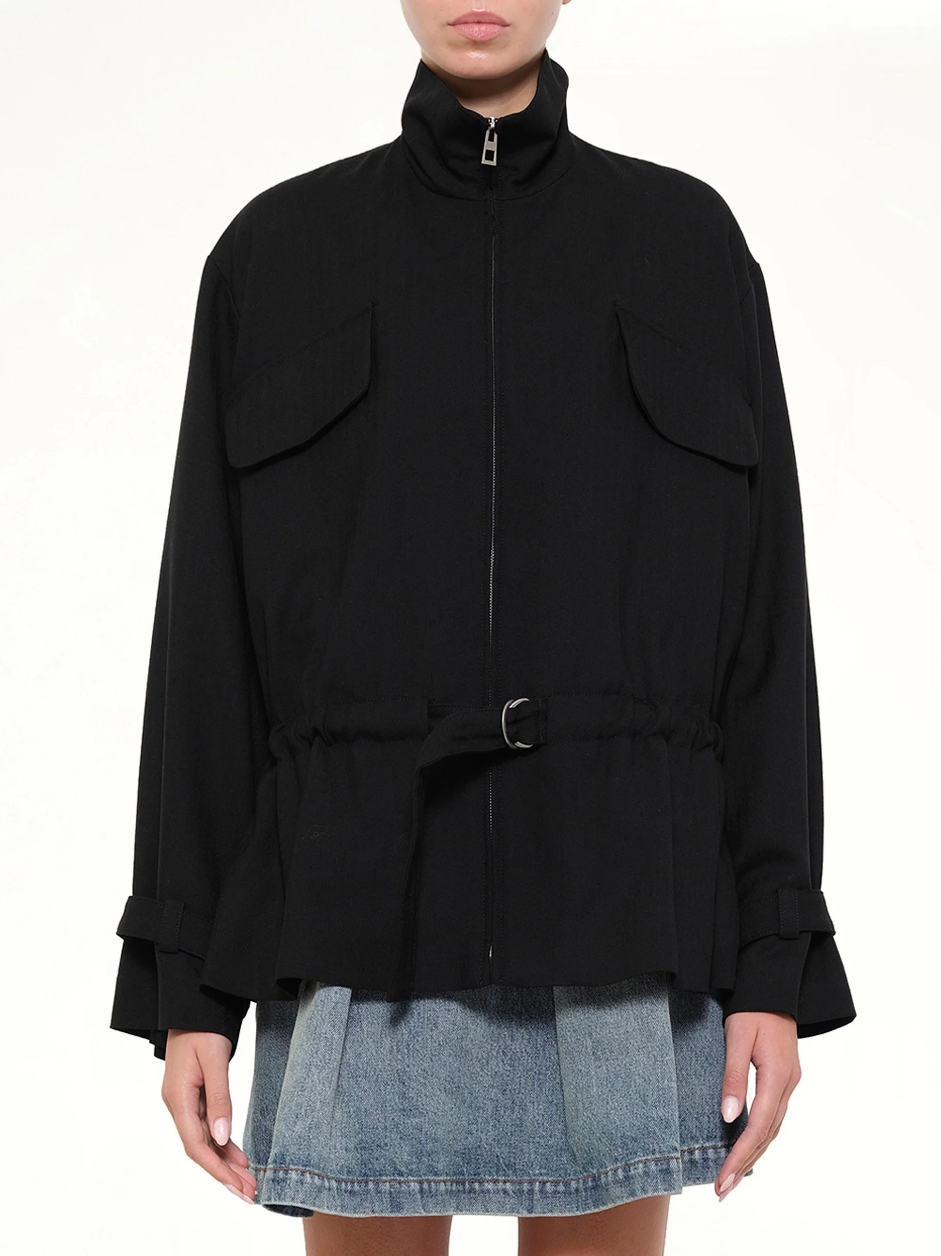 Belted Jacket in Black