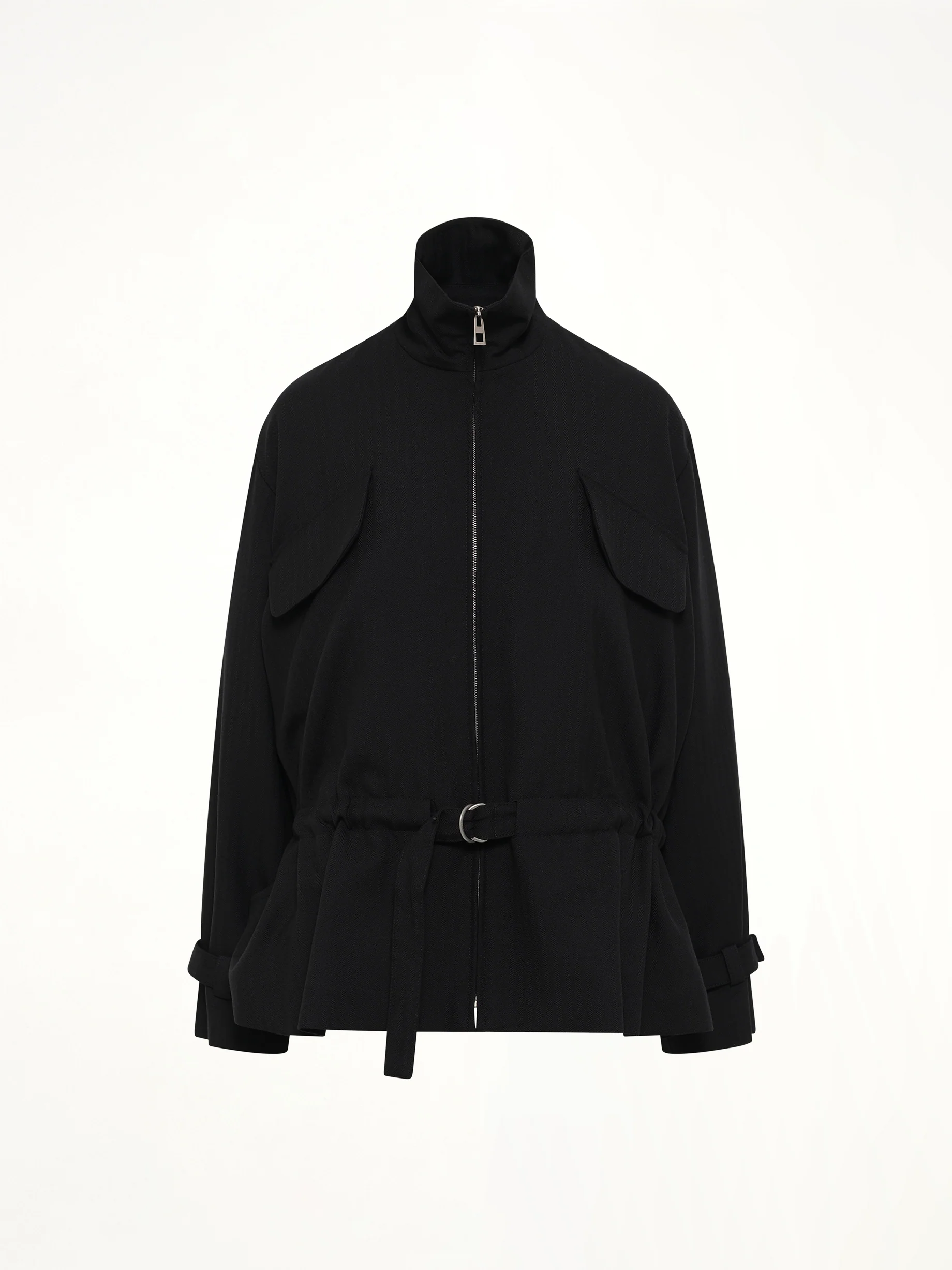 Belted Jacket in Black - Image 2
