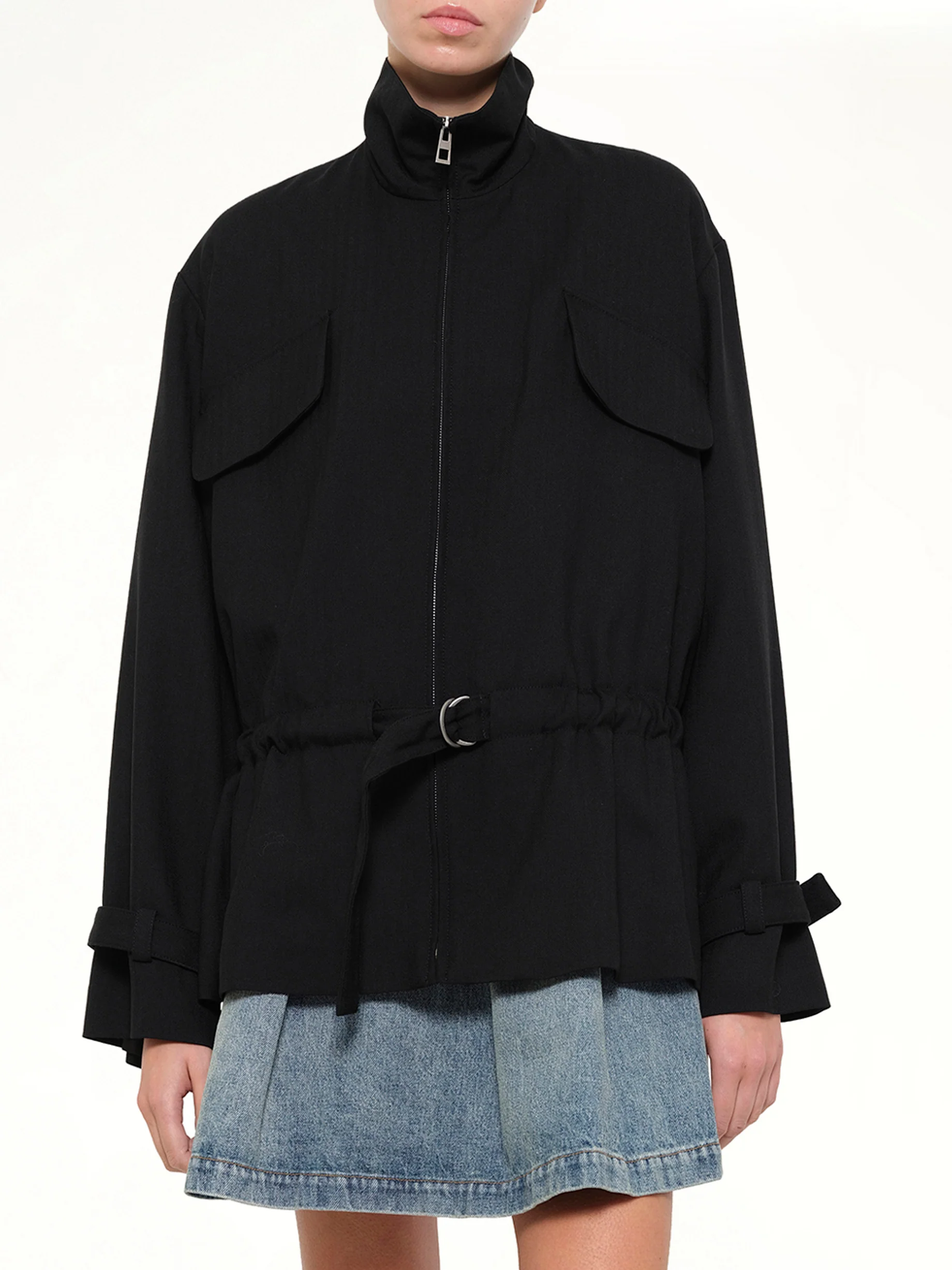 Belted Jacket in Black - Image 6