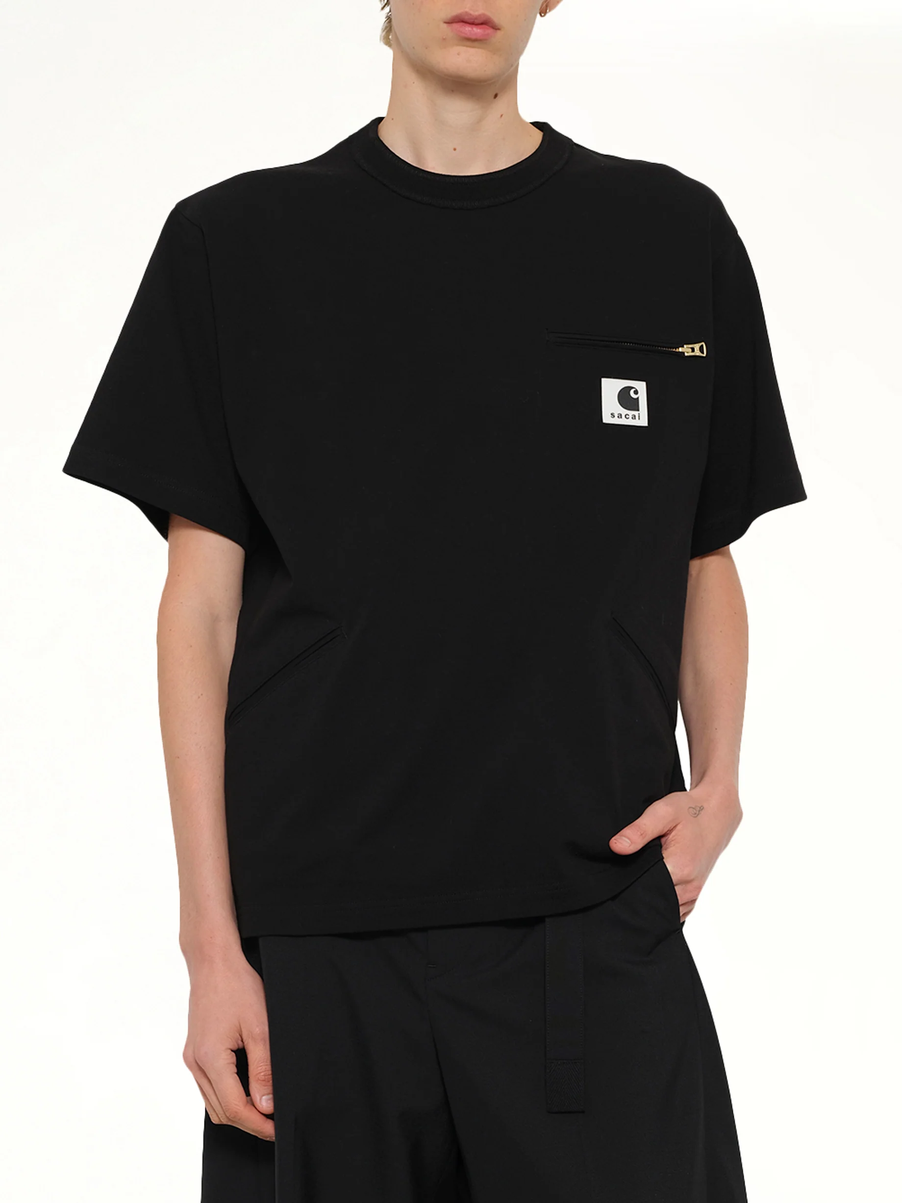 Carhartt WIP Cotton Jersey T-Shirt in Black - Image 6