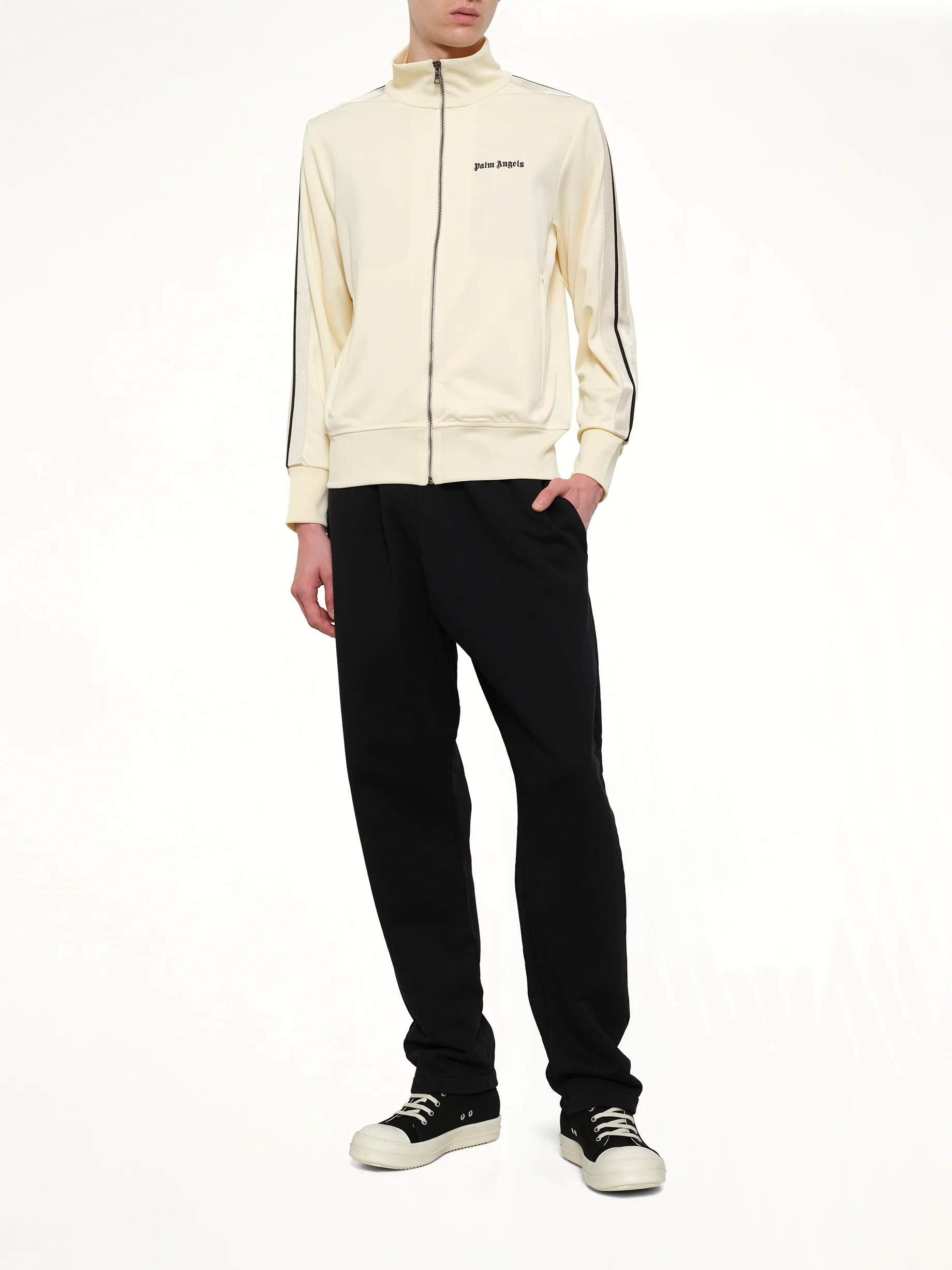 Classic Logo Track Top in Ivory/Black - Image 4