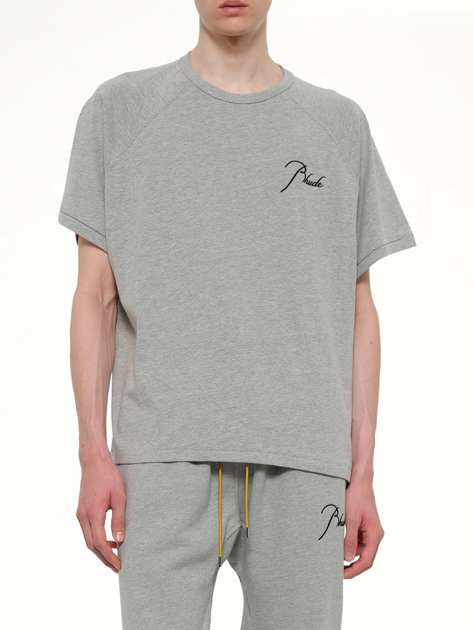 Classique Raglan T-Shirt in Heather Grey/Black - Image 6