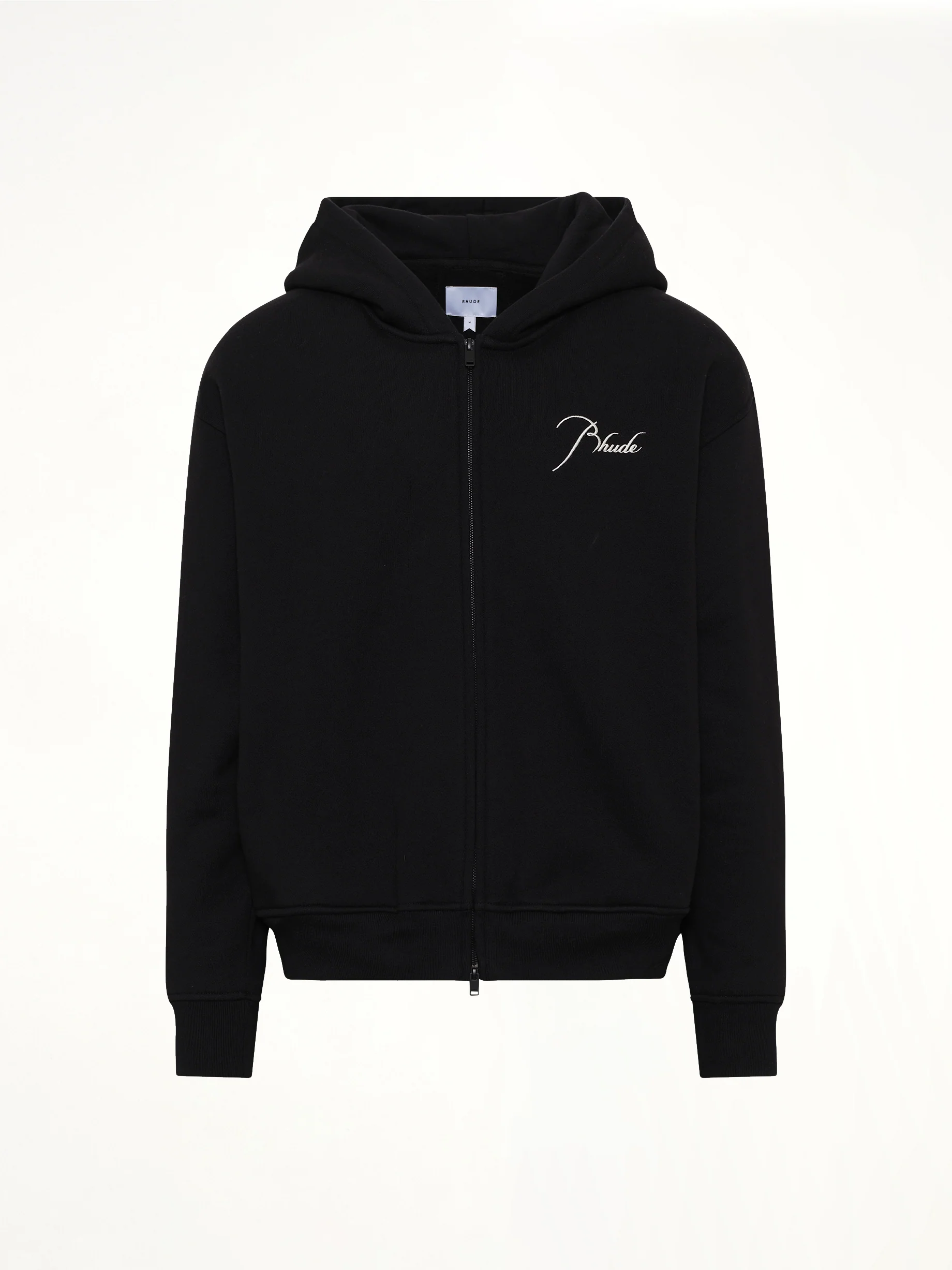 Classique Zip Up Hoodie in Black/White - Image 2