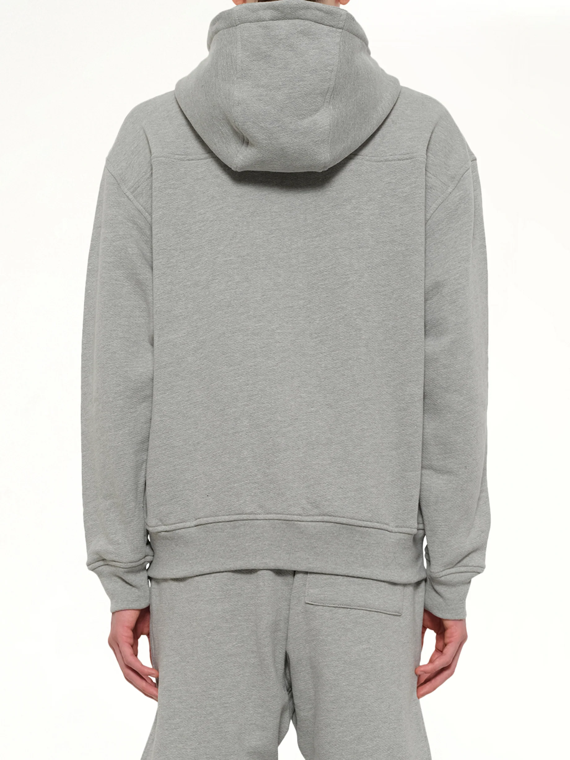 Classique Zip Up Hoodie in Heather Grey/Black - Image 5