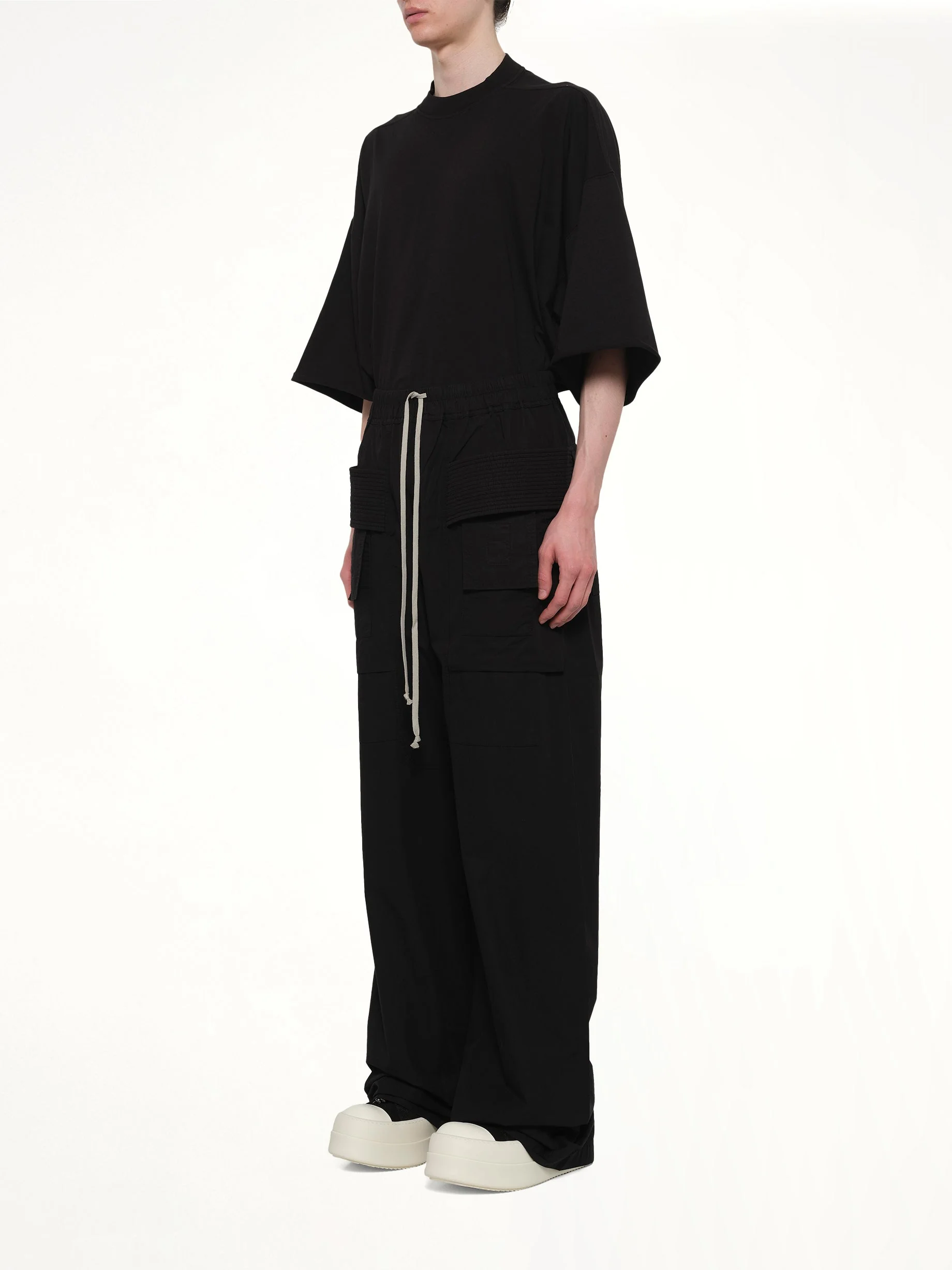 Creatch Wide Cargo Drawstring in Black - Image 4