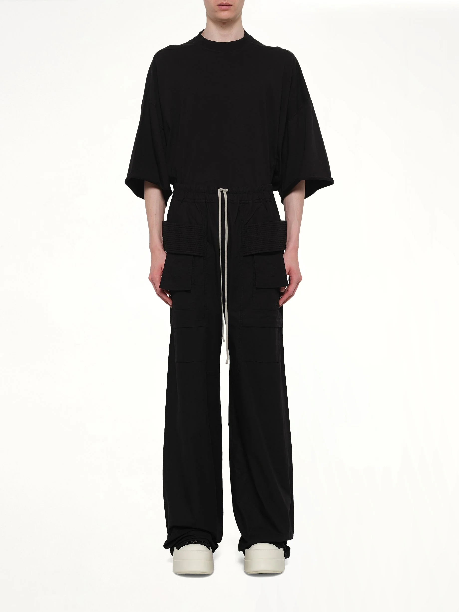 Creatch Wide Cargo Drawstring in Black - Image 7