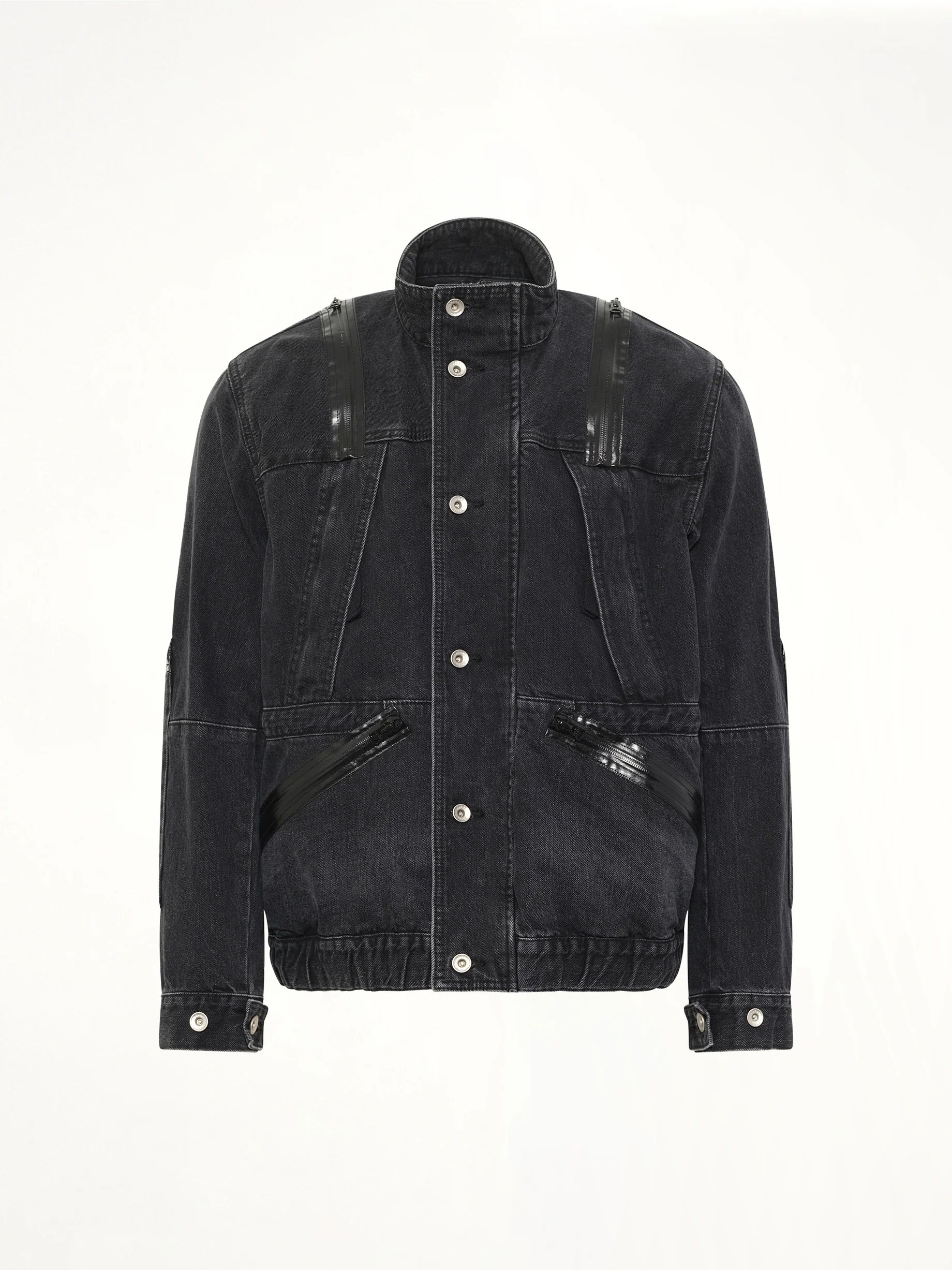 Denim Blouson in Black - Image 2