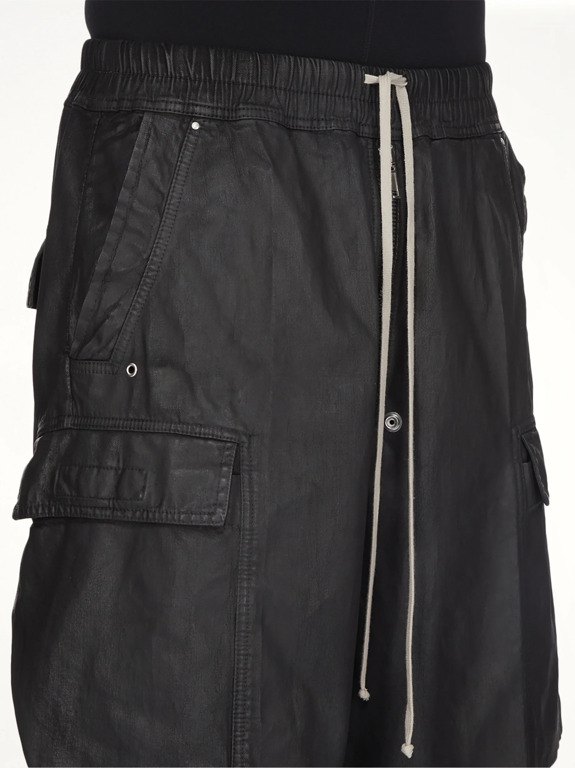 Denim Double Cargo Jumbo Belas in Black - Image 4