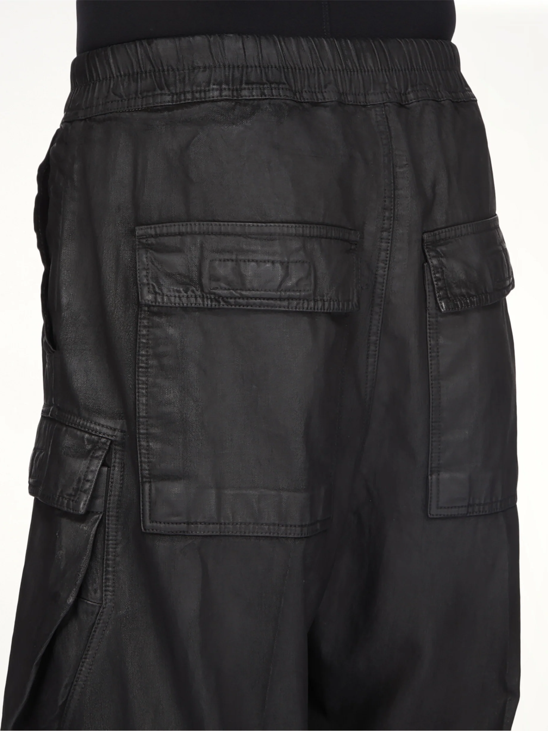 Denim Double Cargo Jumbo Belas in Black - Image 6
