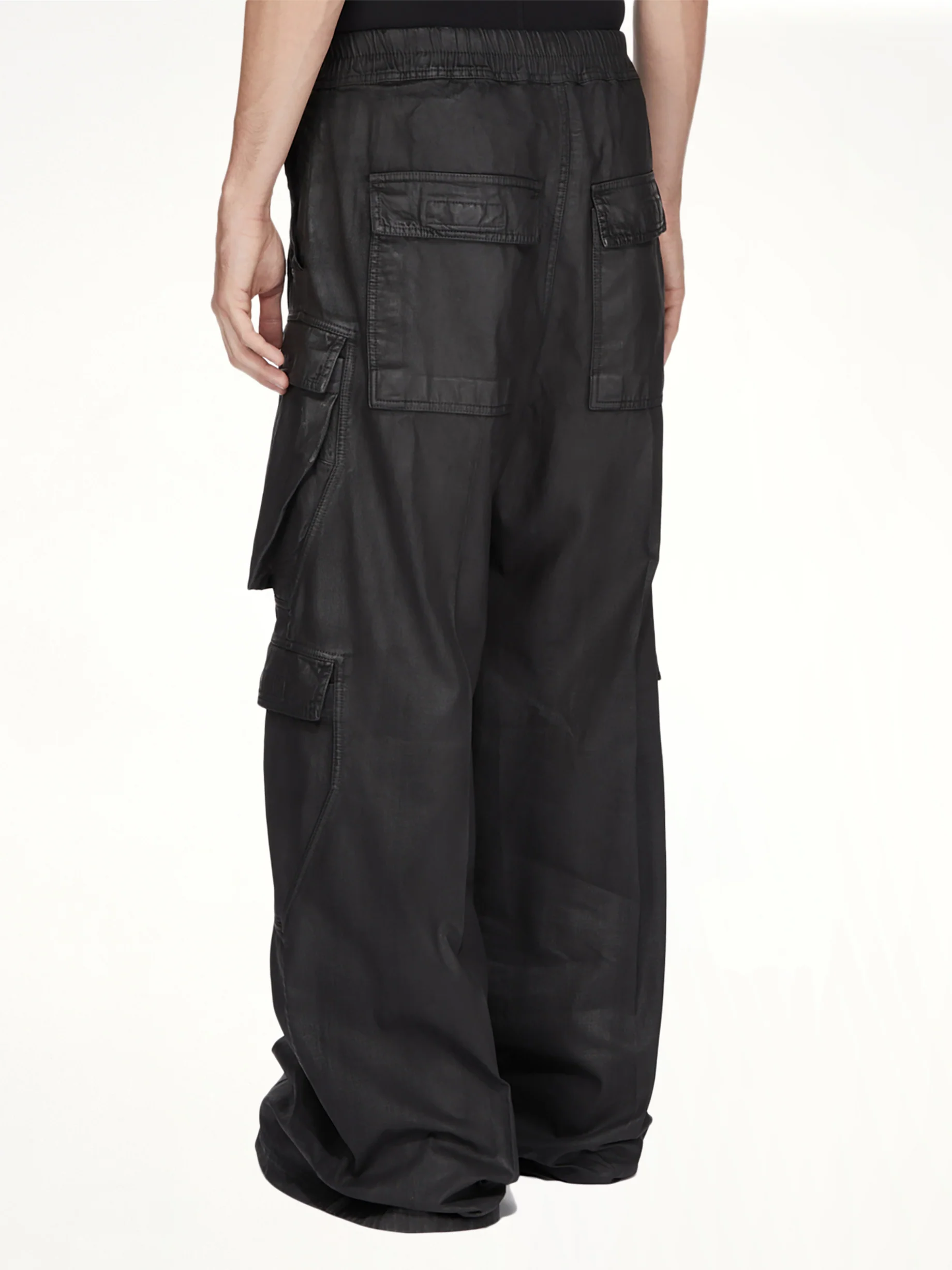 Denim Double Cargo Jumbo Belas in Black - Image 8