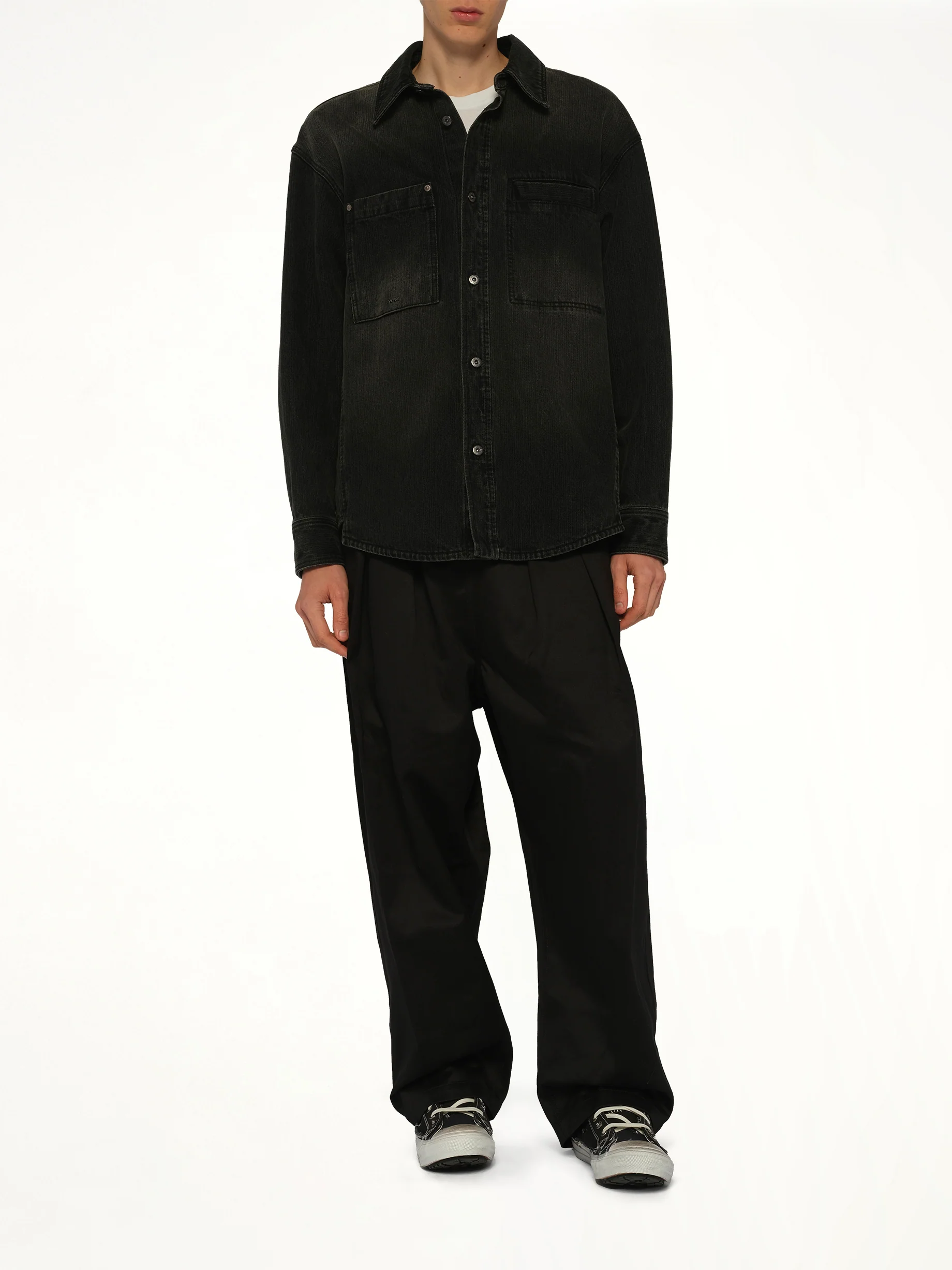 Denim Shirt in Black - Image 4