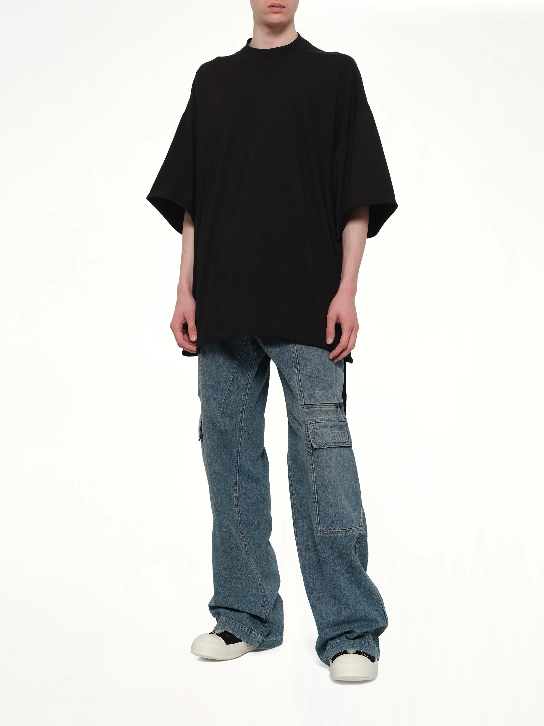 Double Cargo Jeans in Washed Indigo - Image 4