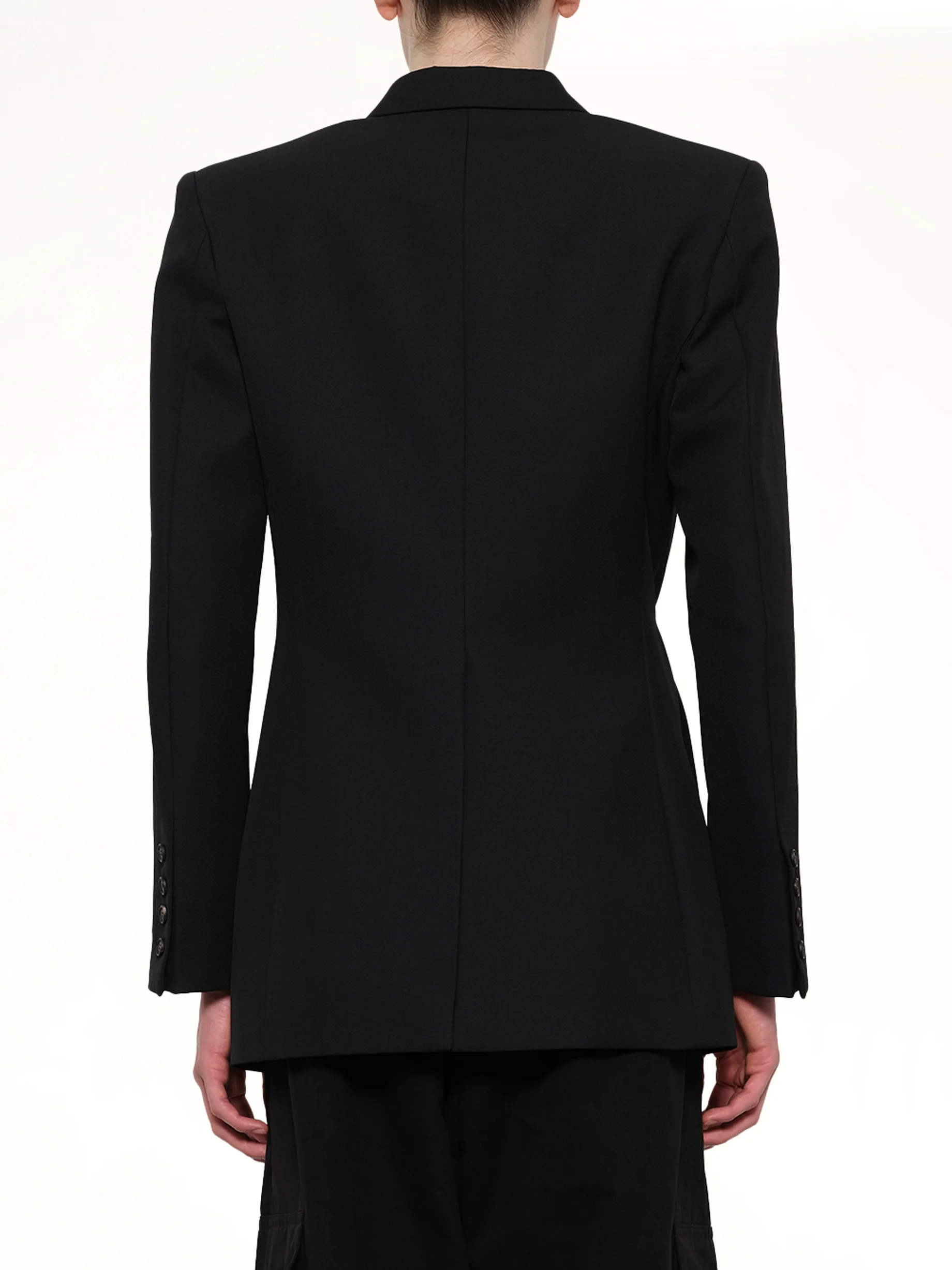 Egonic Double Breasted Jacket in Black - Image 5
