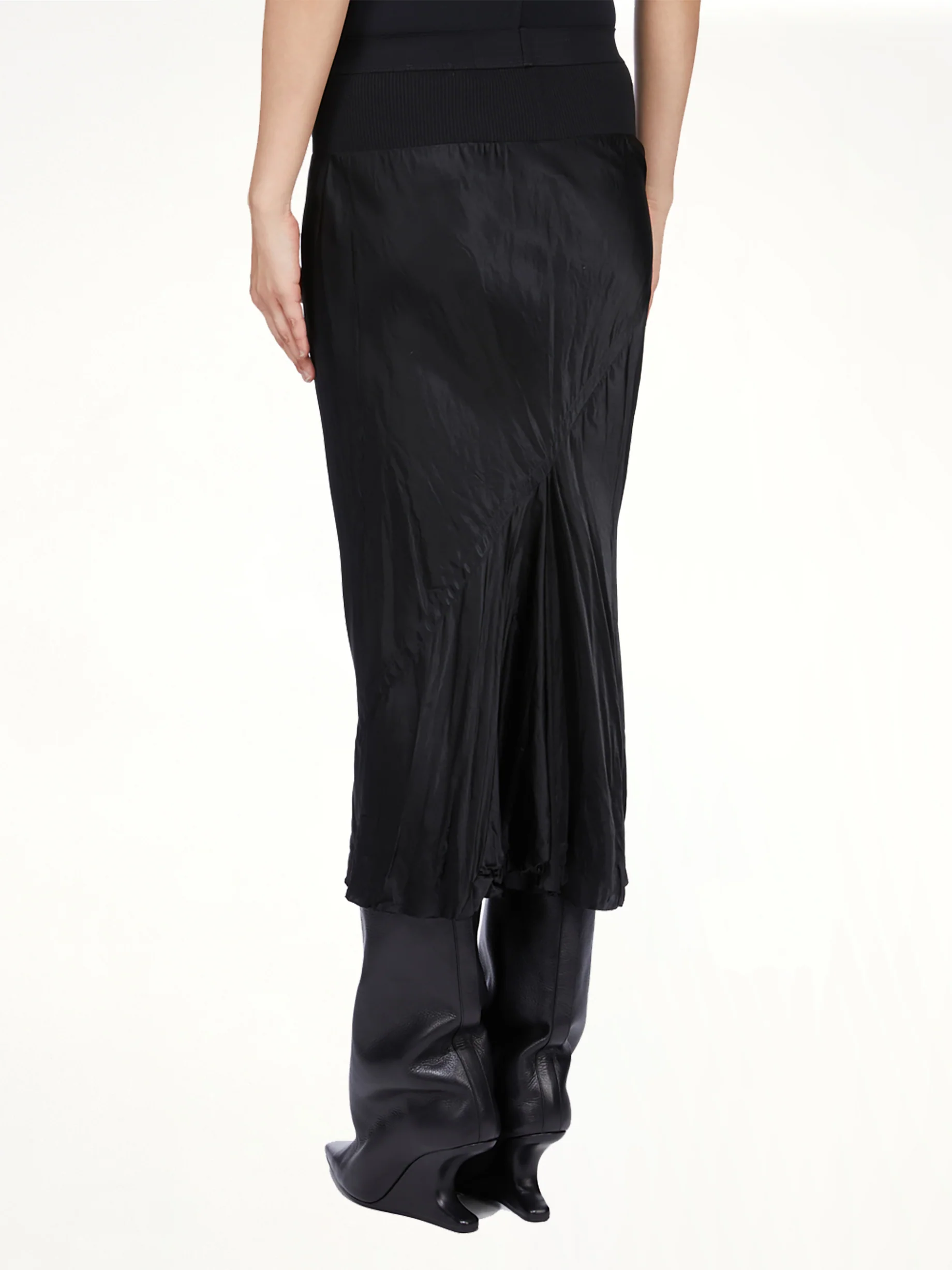 Knee Bias Skirt in Black - Image 6