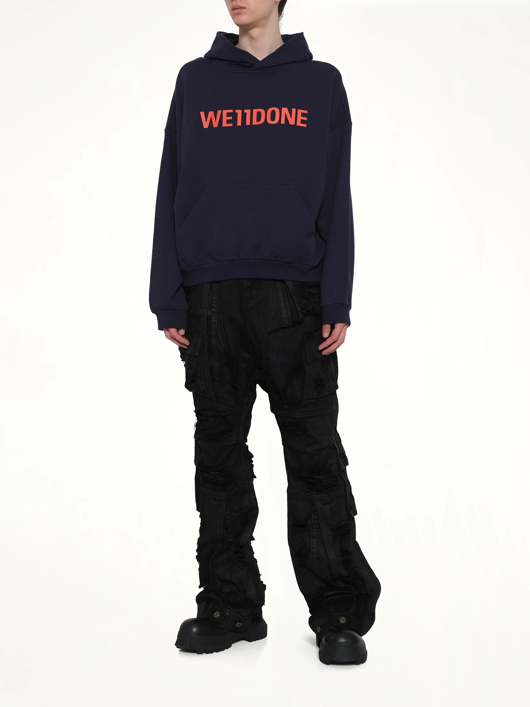 Logo Hoodie in Navy - Image 4