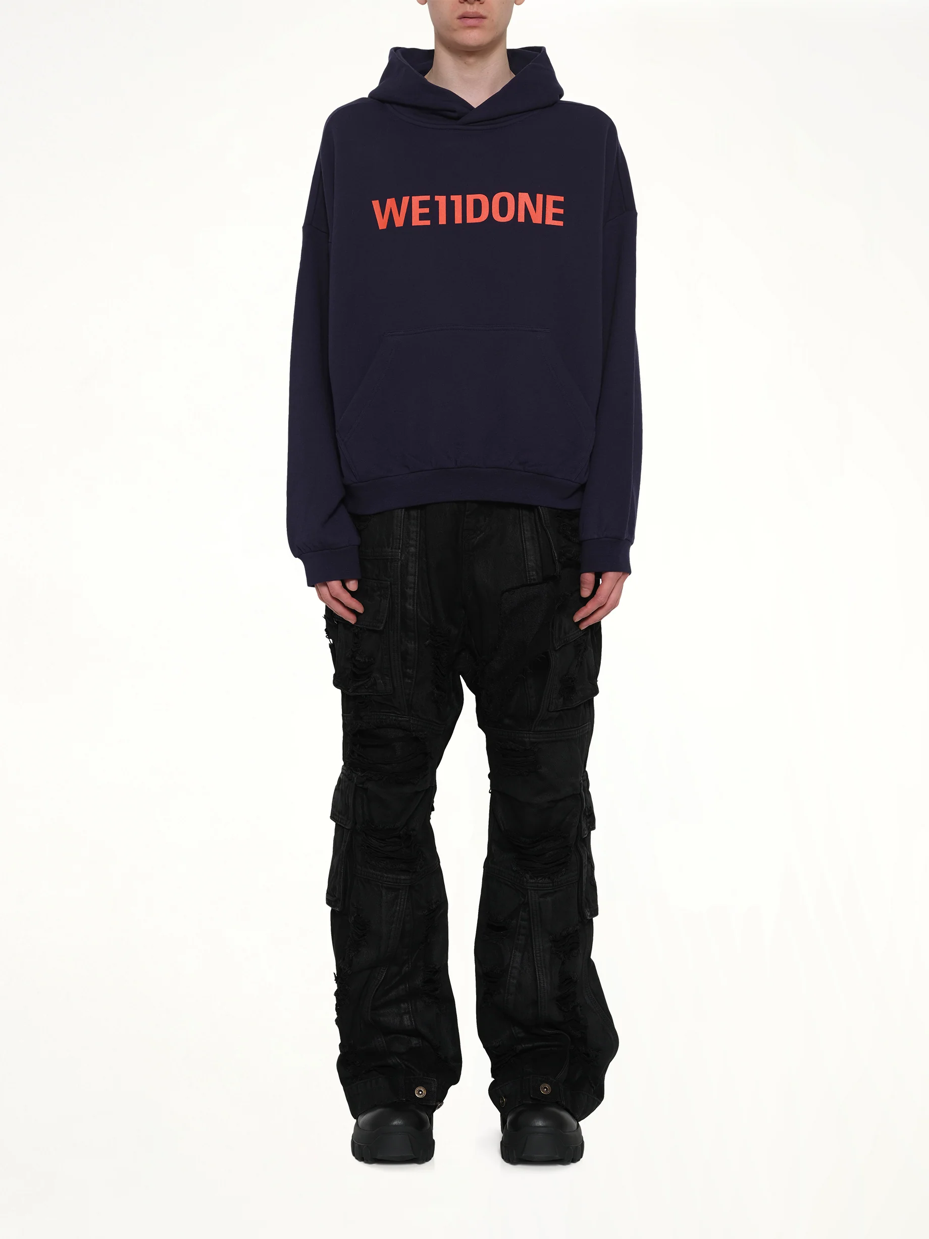 Logo Hoodie in Navy - Image 7