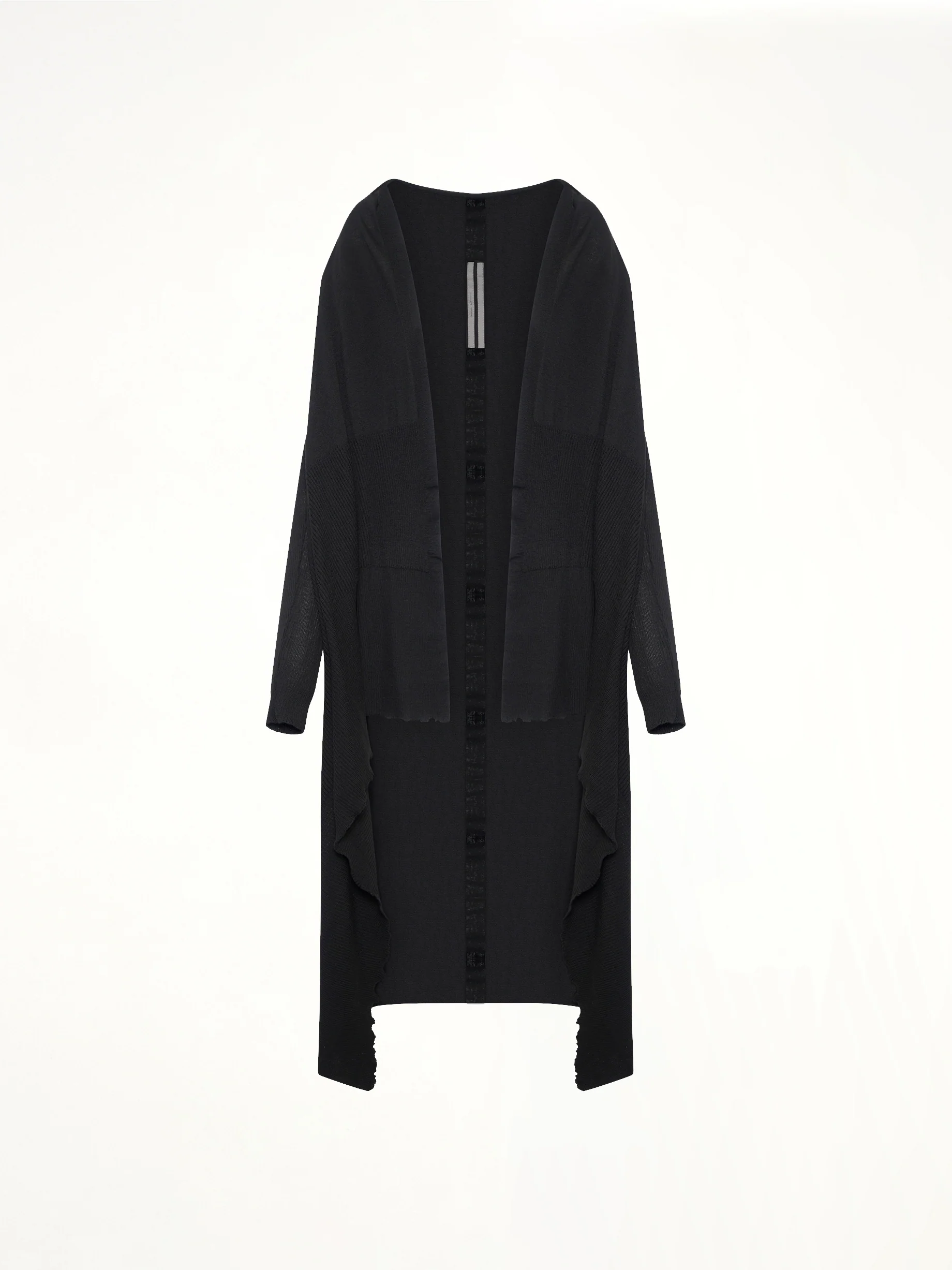 Long Wrap Cardigan in Black - Image 2
