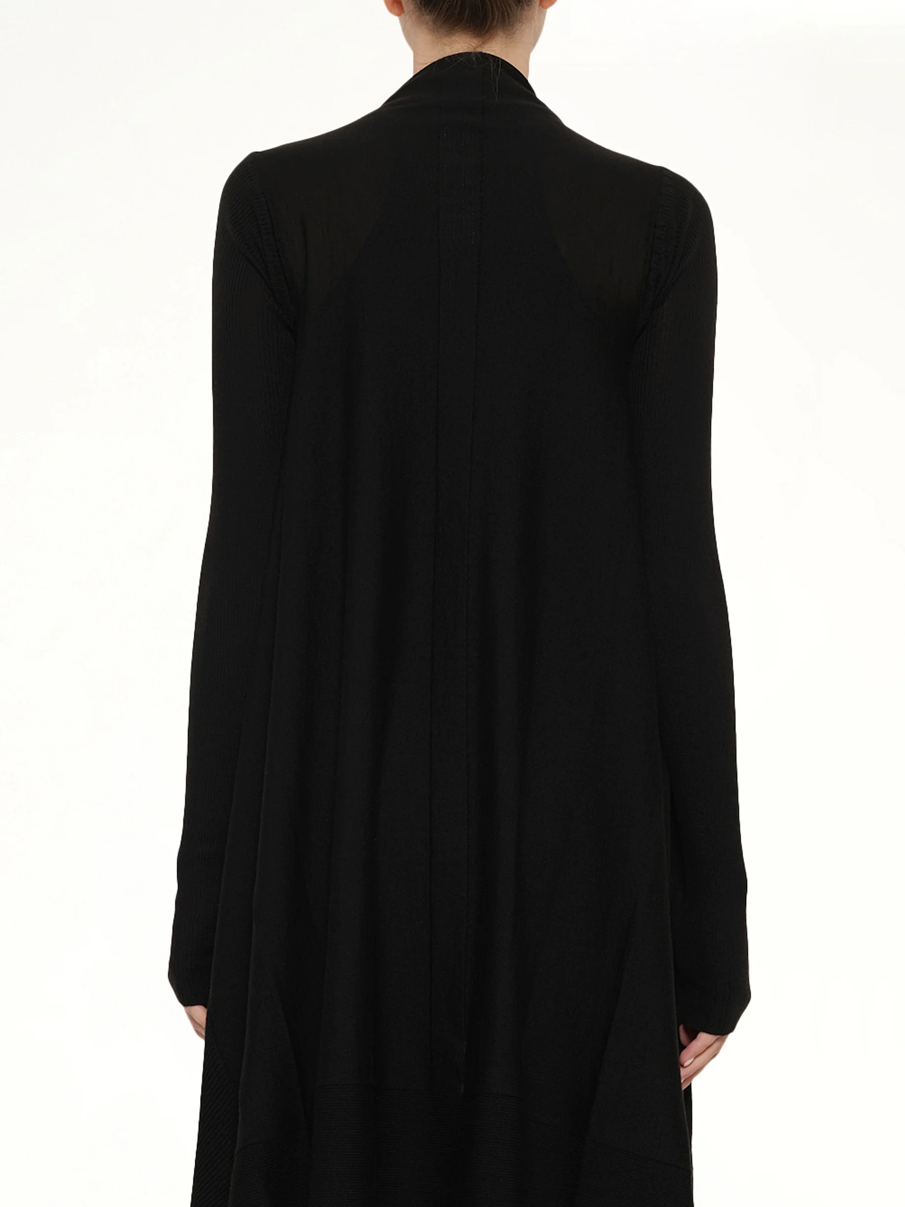 Long Wrap Cardigan in Black - Image 5