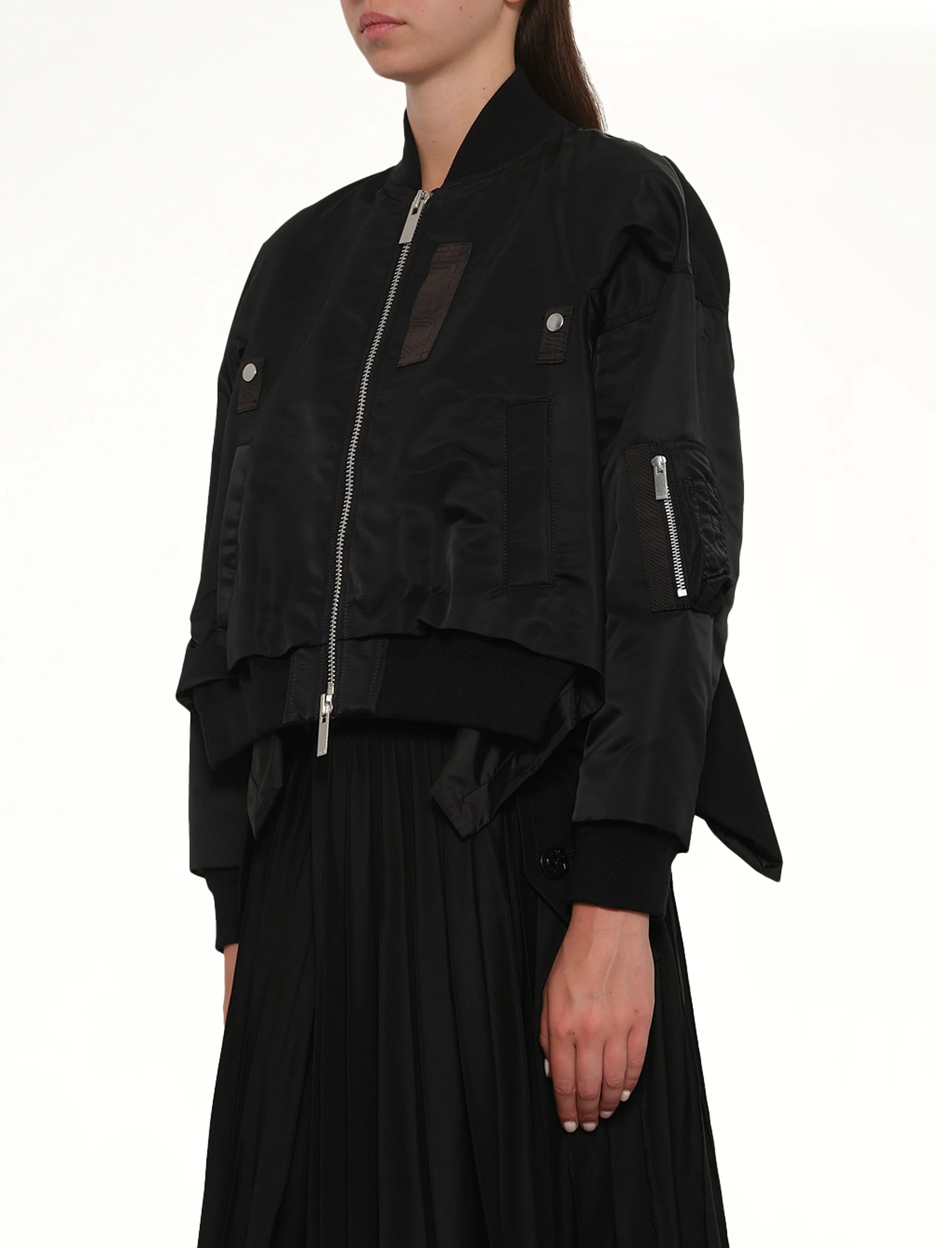 Nylon Twill Blouson in Black - Image 3