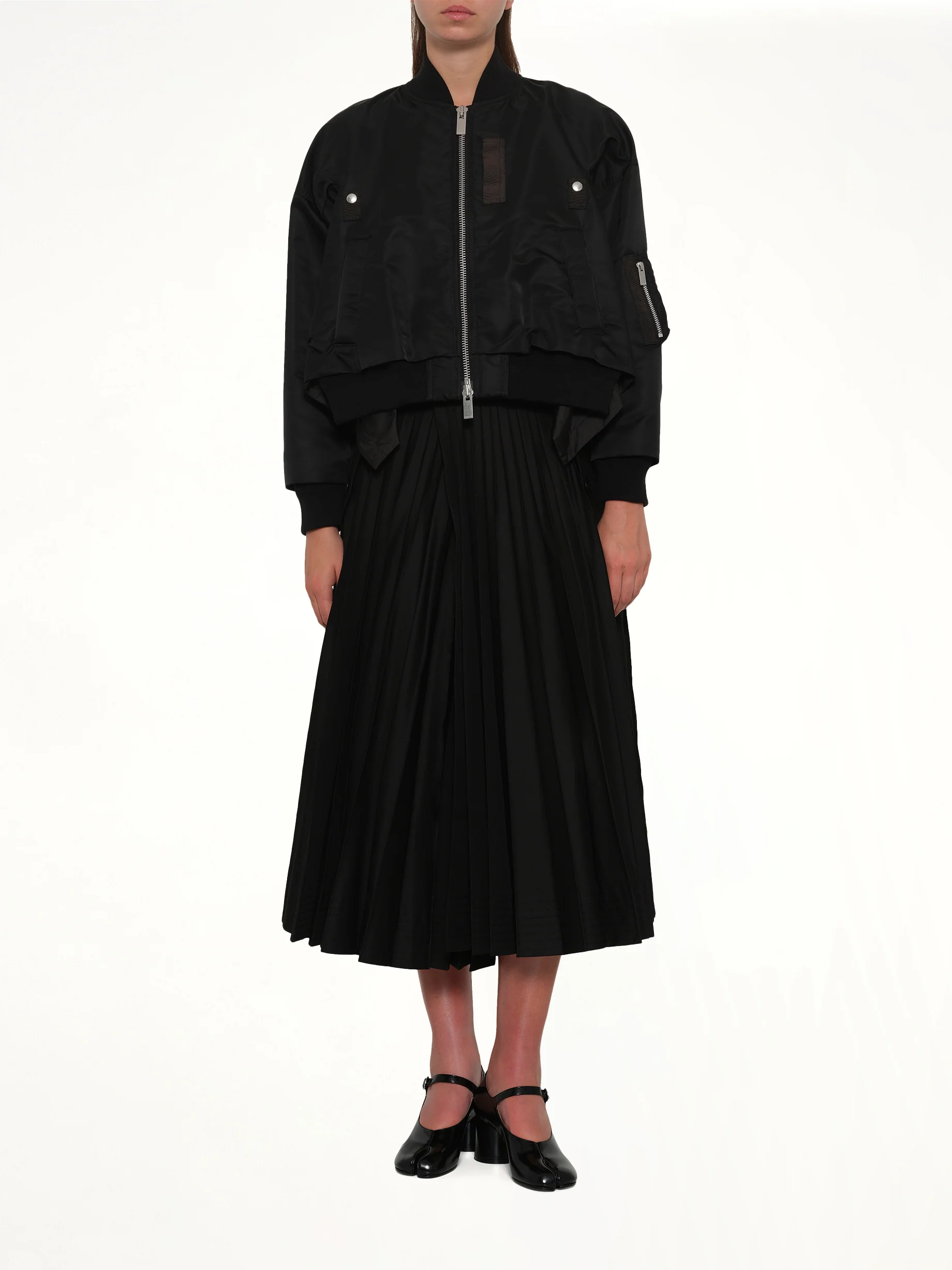 Nylon Twill Blouson in Black - Image 4