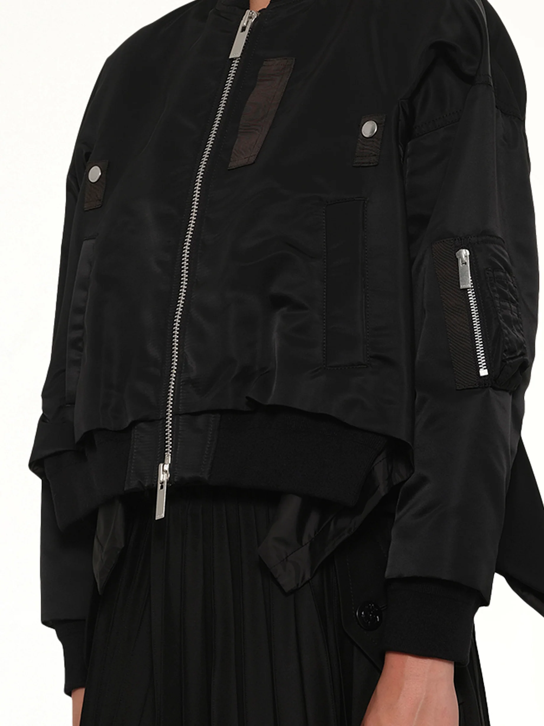 Nylon Twill Blouson in Black - Image 6