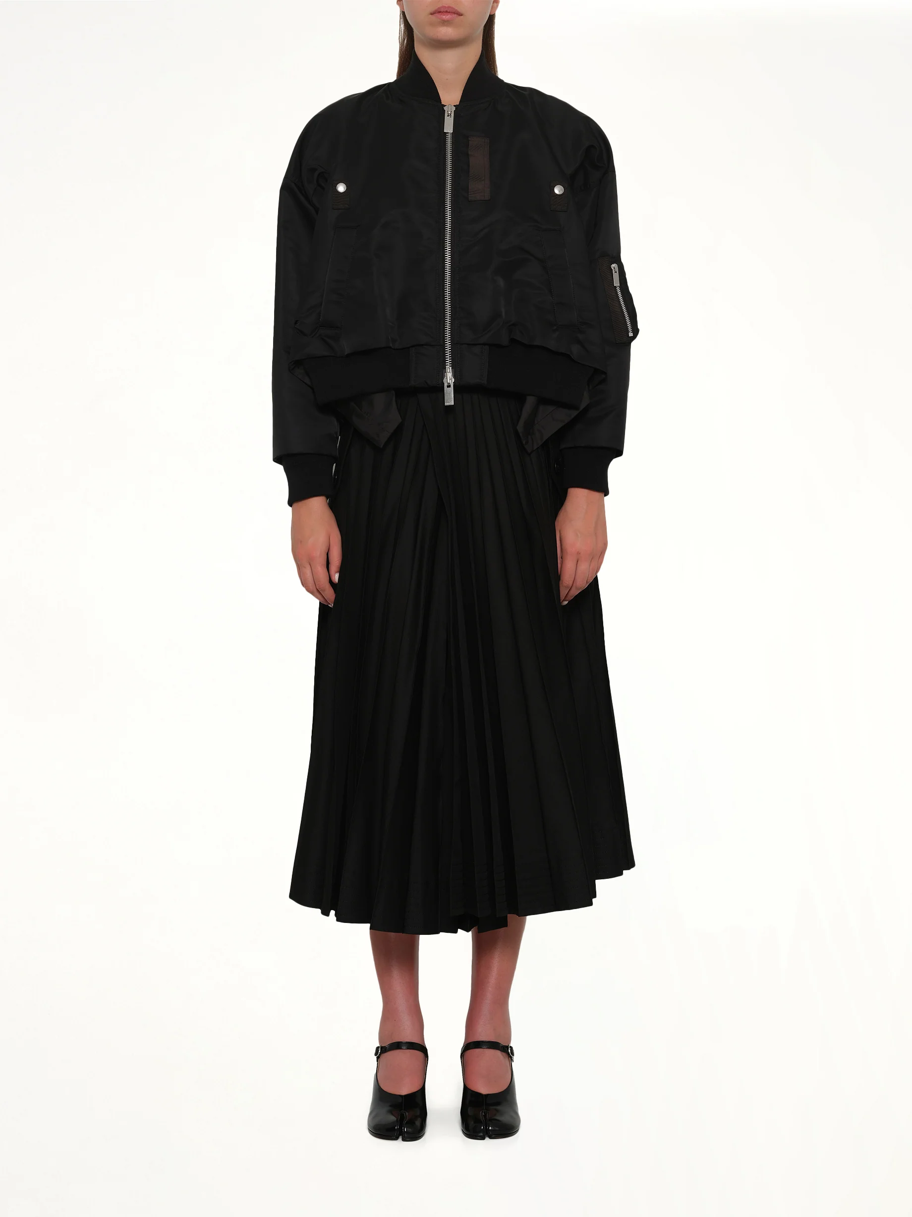 Nylon Twill Blouson in Black - Image 7