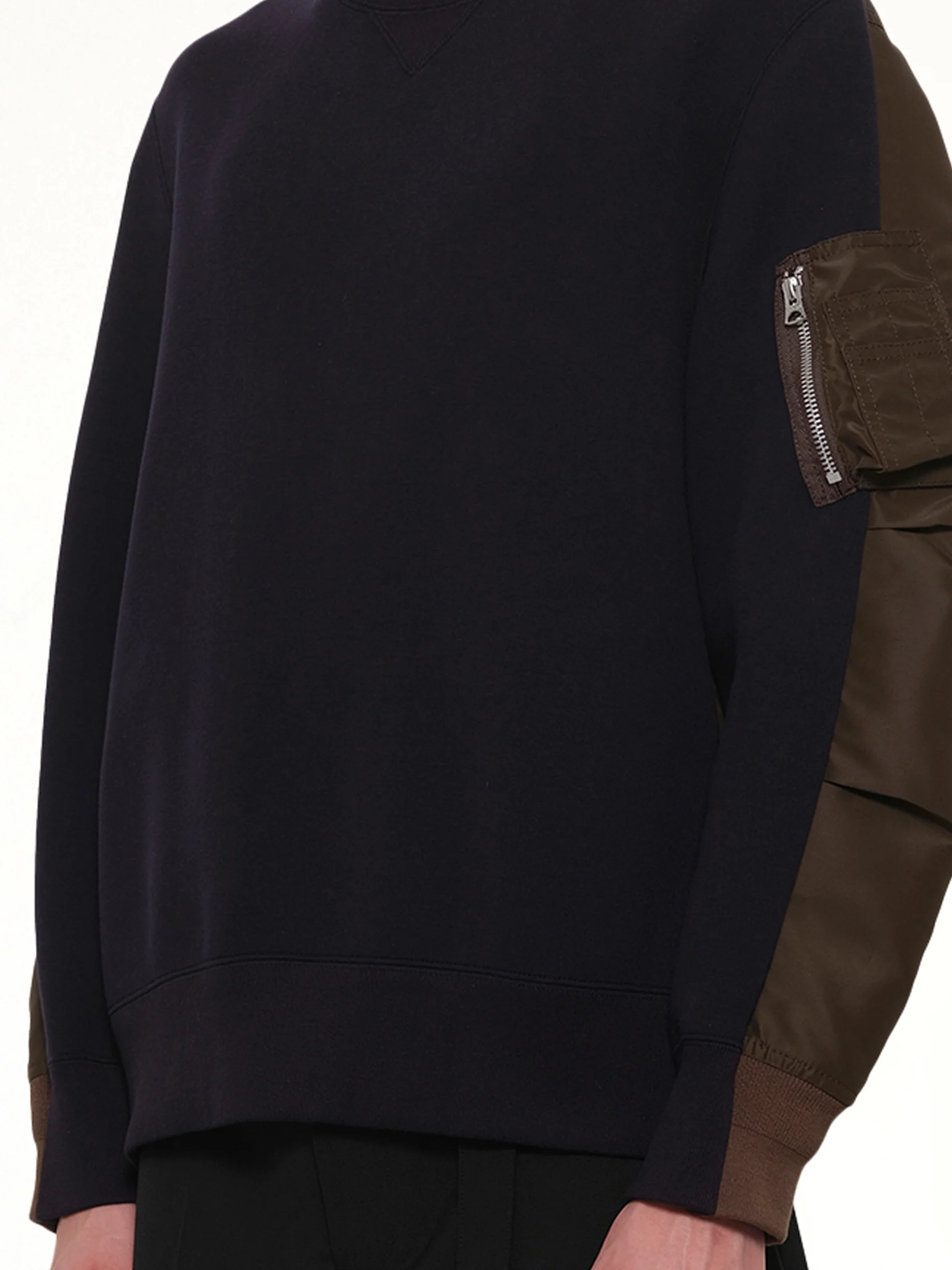 Sponge Sweat Pullover in Navy/Dark Khaki - Image 6