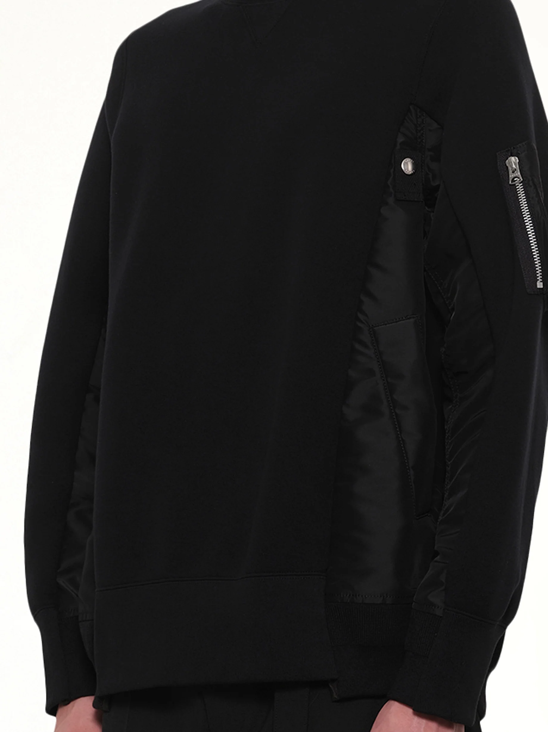 Sponge Sweat x Nylon Twill Pullover in Black - Image 6