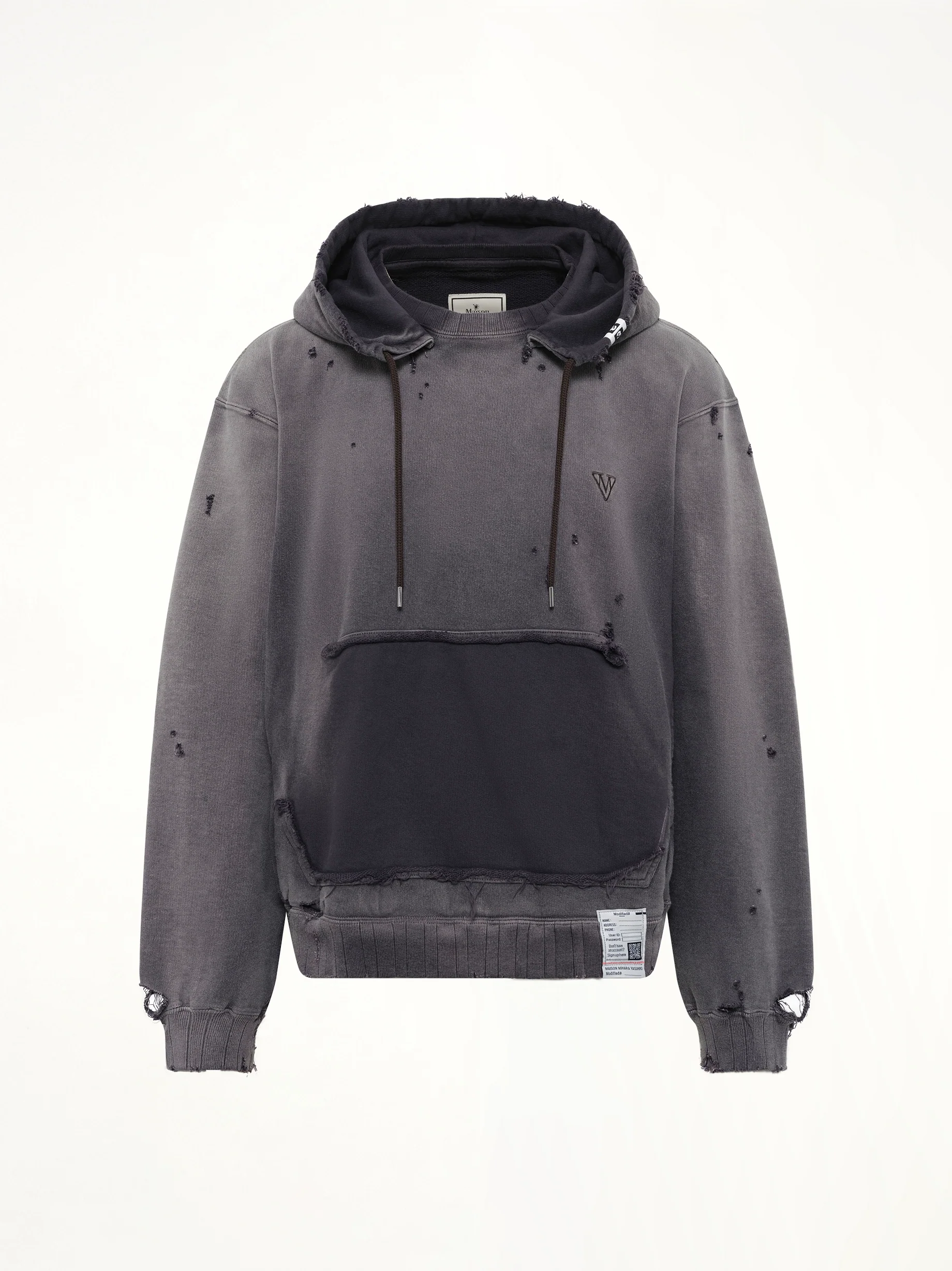 Sun Faded Hoodie in Black - Image 2