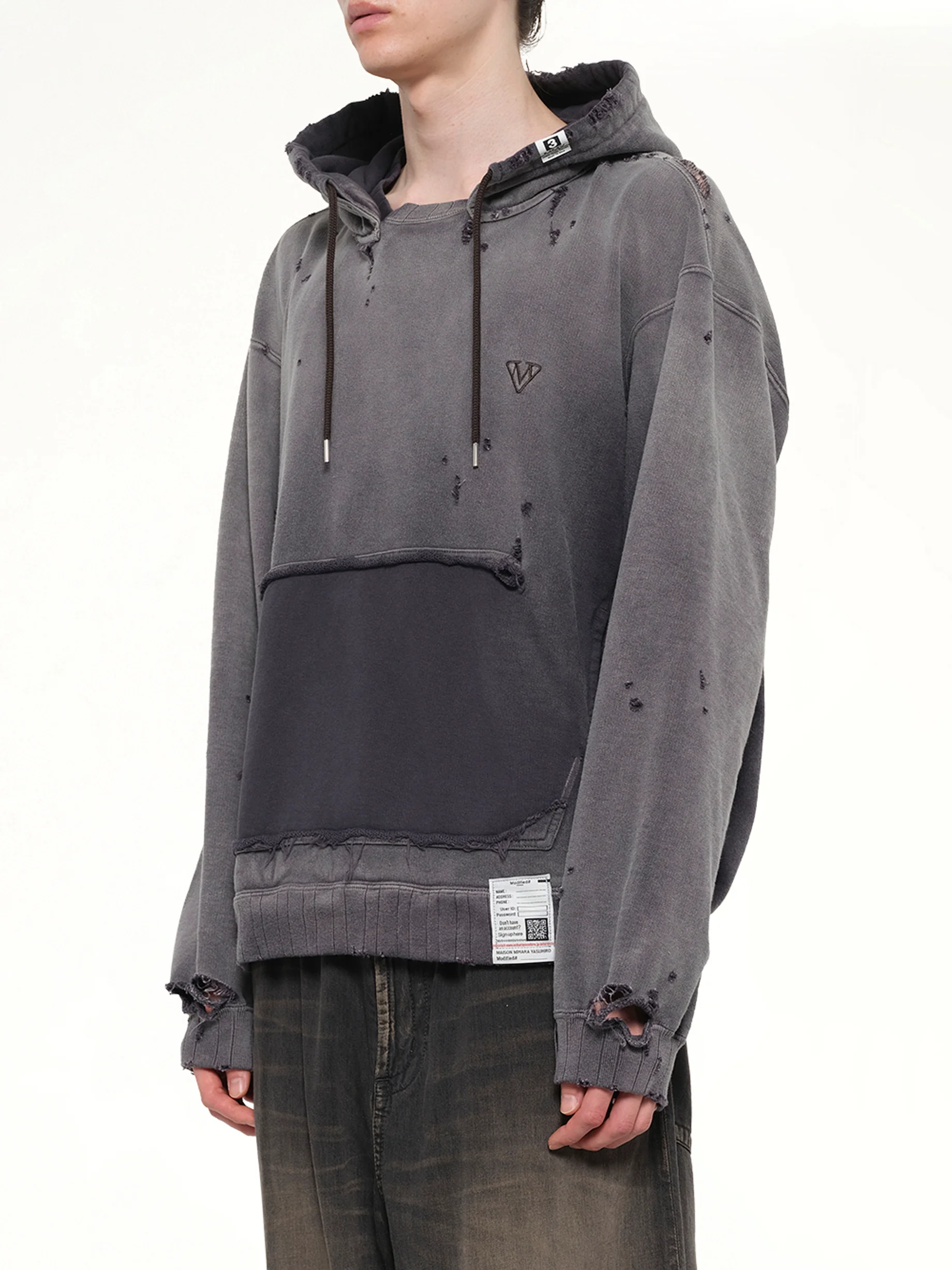 Sun Faded Hoodie in Black - Image 3