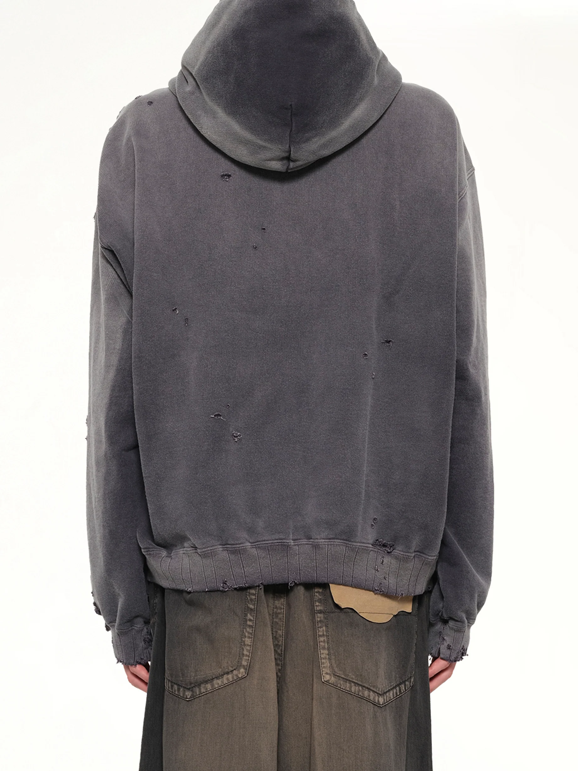 Sun Faded Hoodie in Black - Image 5