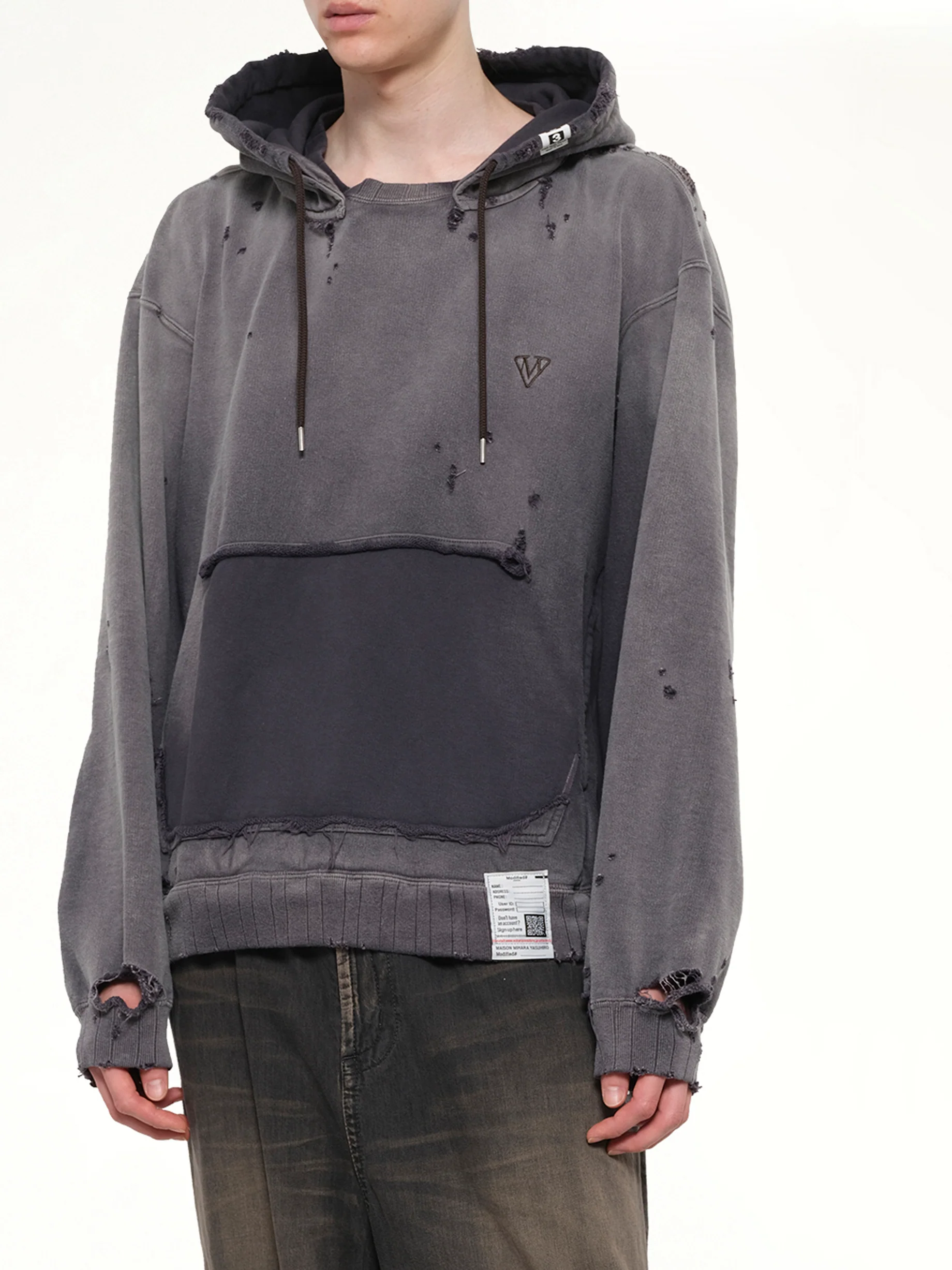 Sun Faded Hoodie in Black - Image 6
