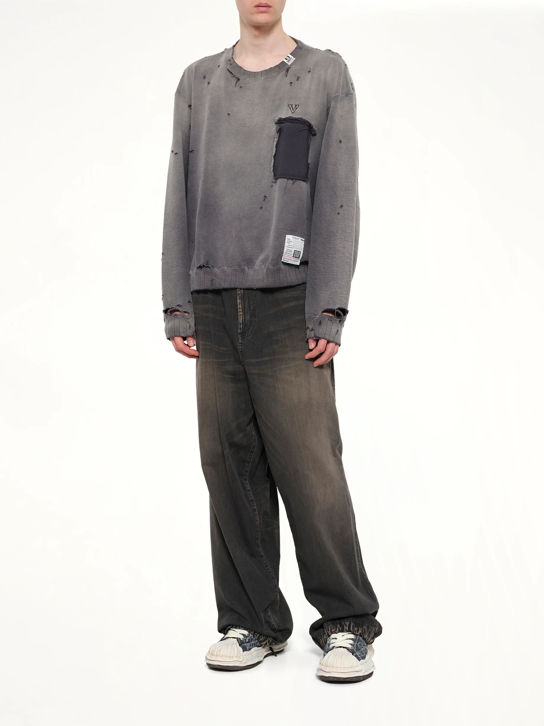 Sun Faded Pullover in Black - Image 4