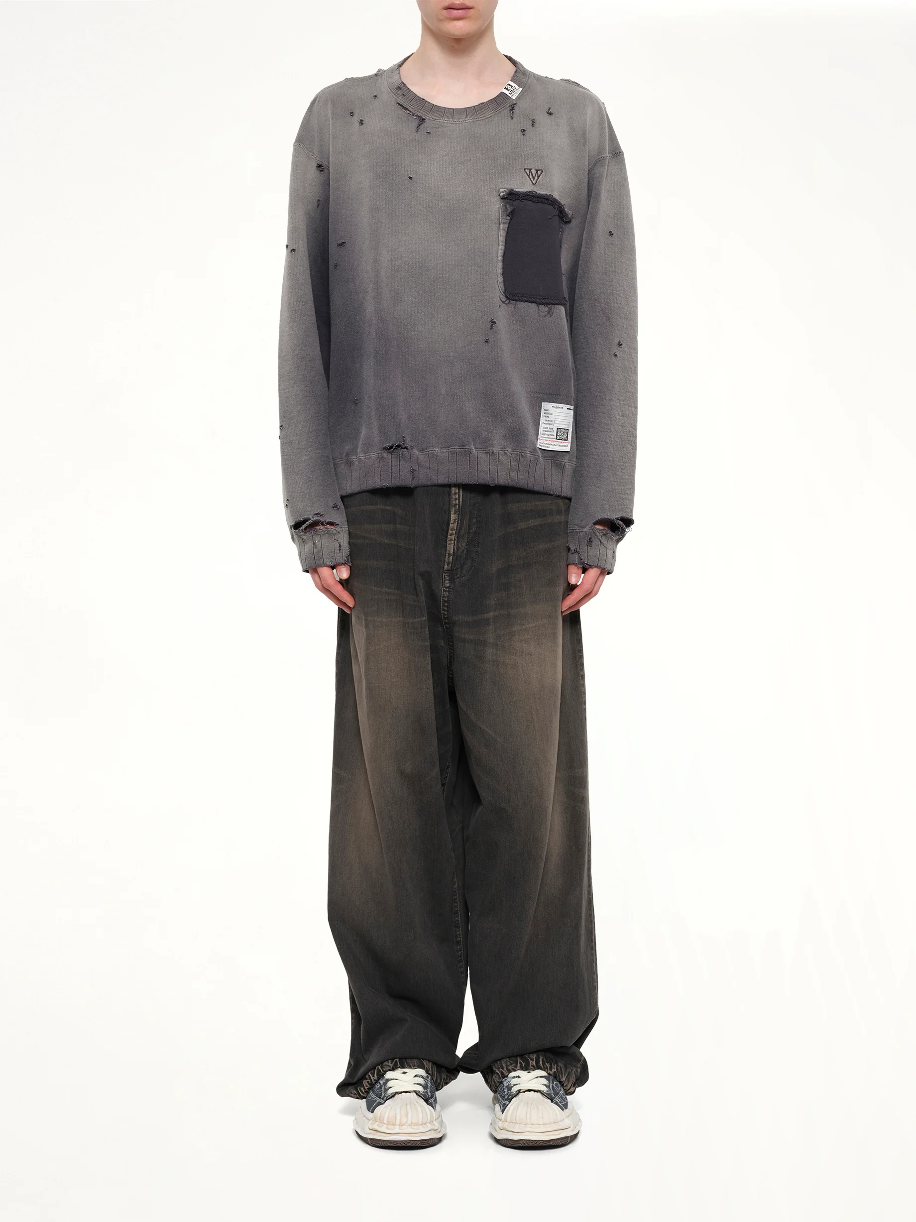 Sun Faded Pullover in Black - Image 7