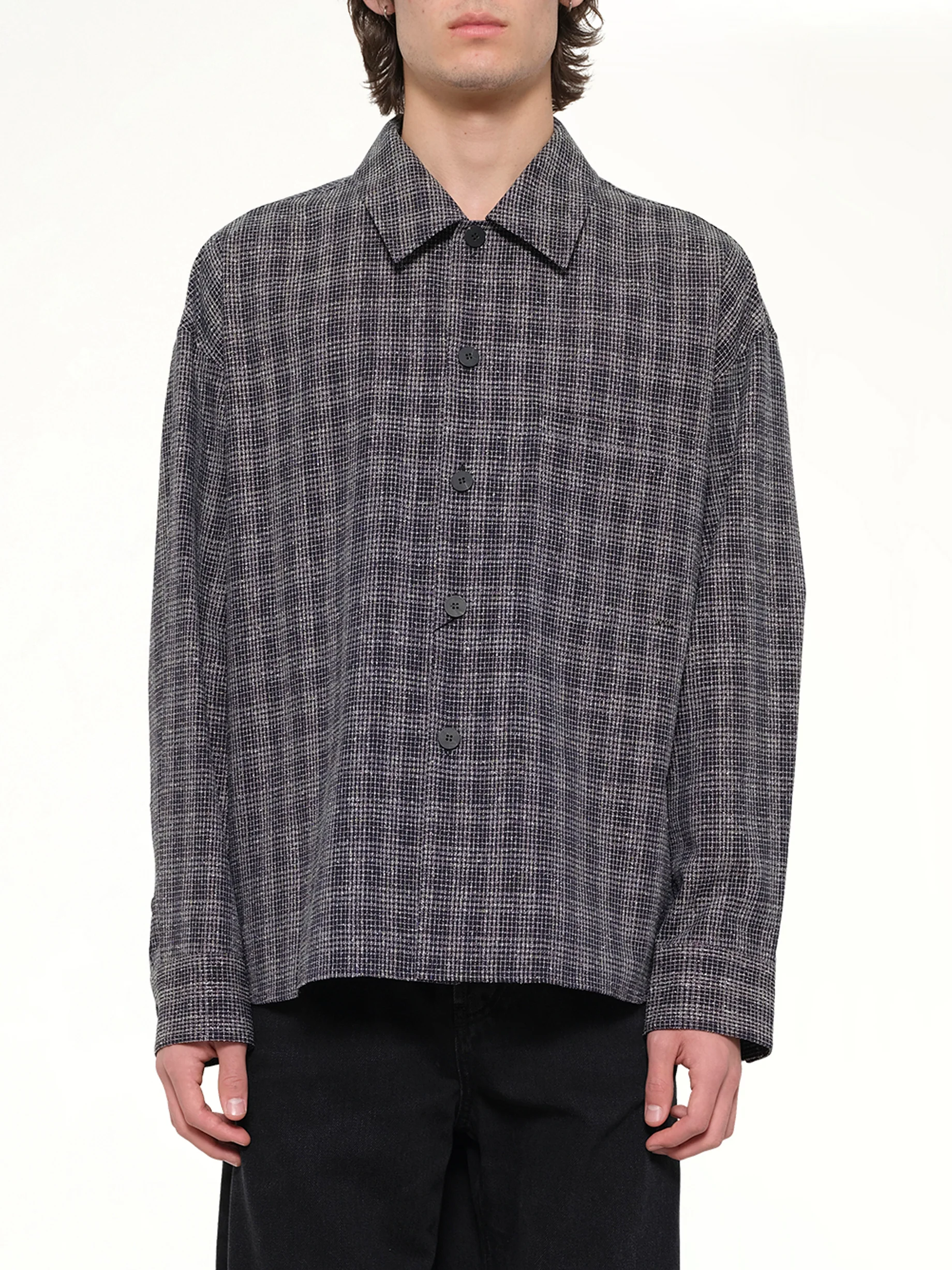 Tweed Shirt in Black