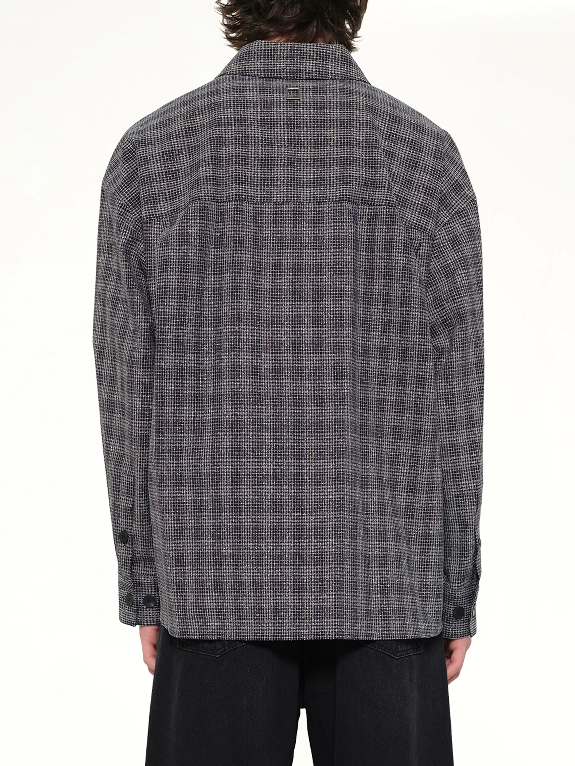 Tweed Shirt in Black - Image 5
