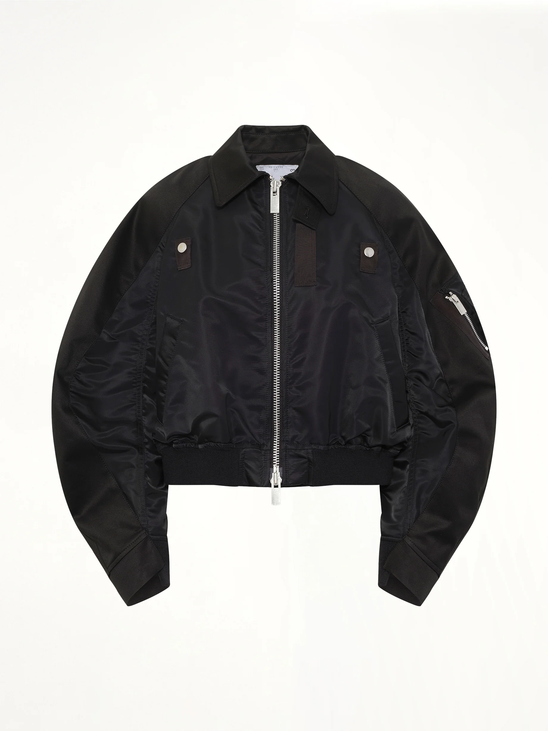 Cotton Chino x Nylon Twill Blouson in Black - Image 2