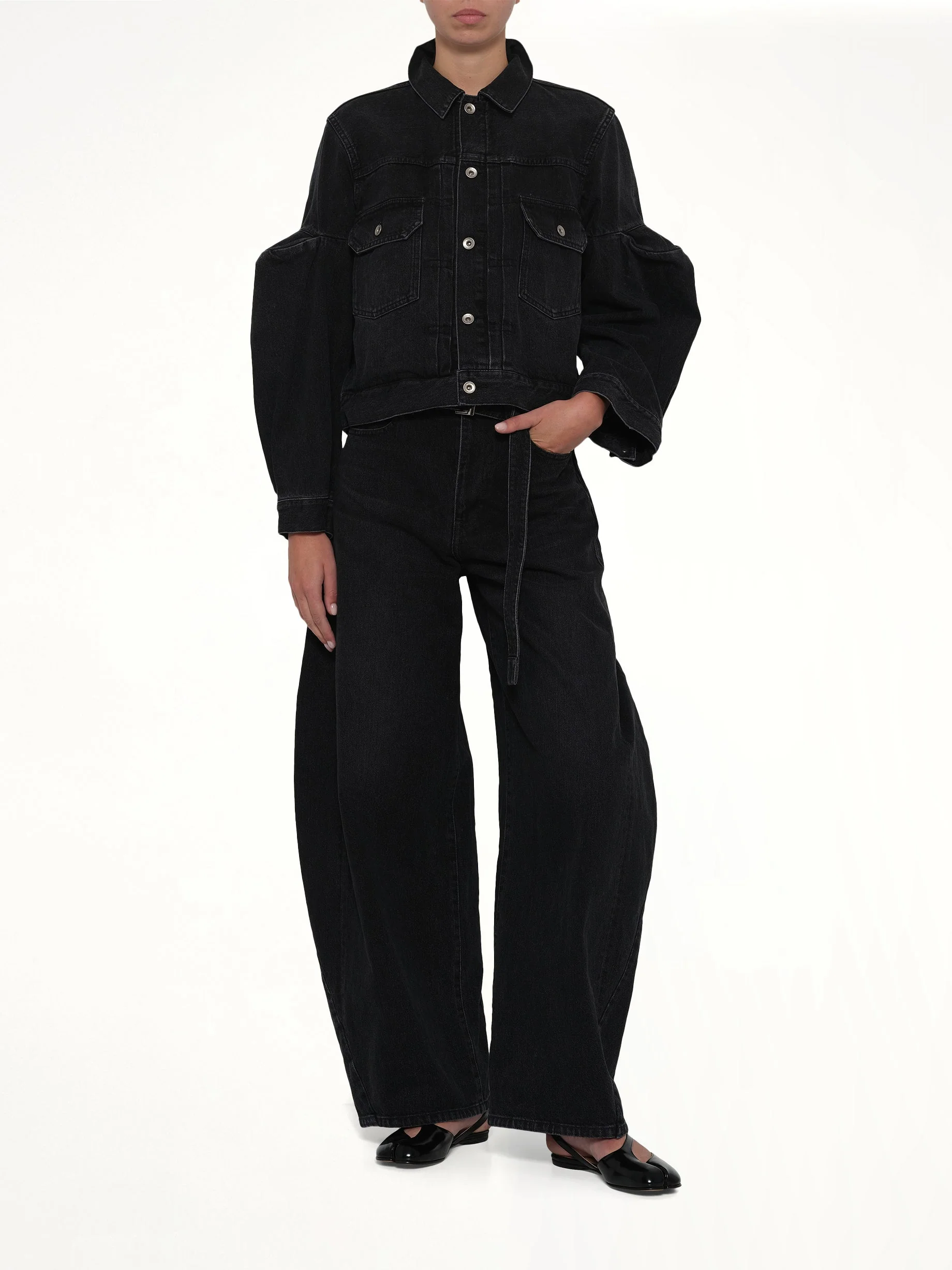 Denim Jacket in Black - Image 4
