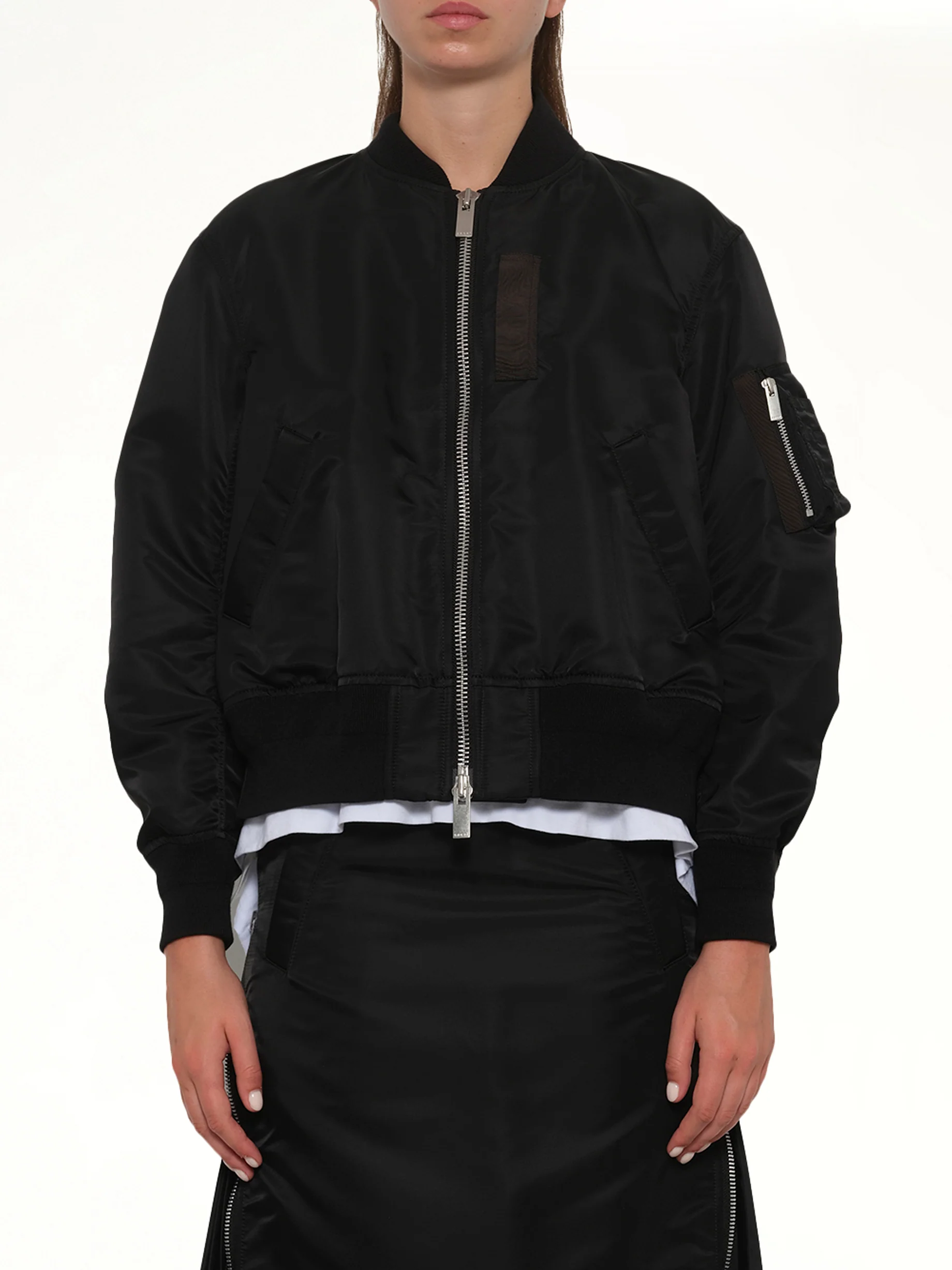 Nylon Twill Blouson in Black