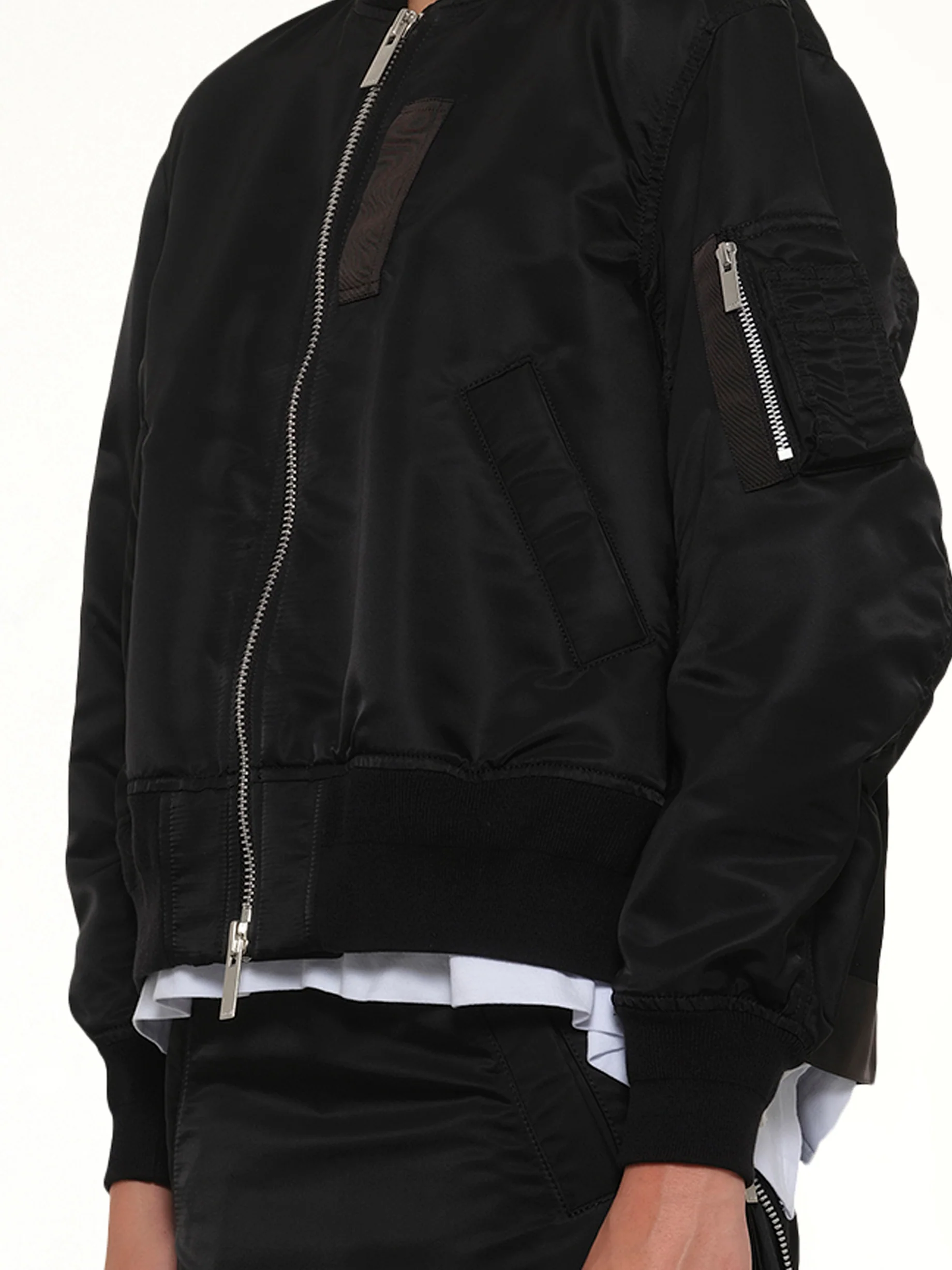 Nylon Twill Blouson in Black - Image 6