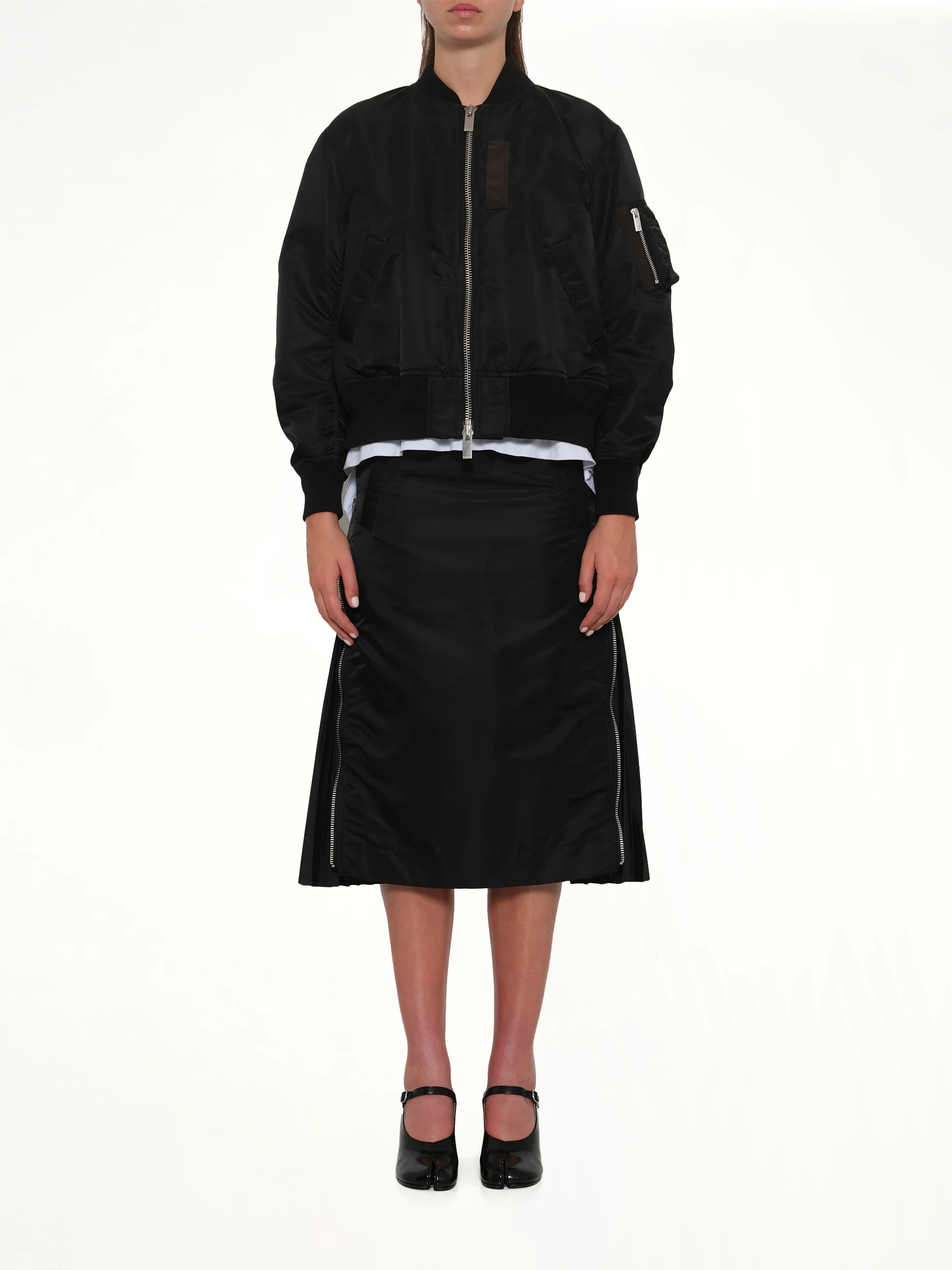 Nylon Twill Blouson in Black - Image 7