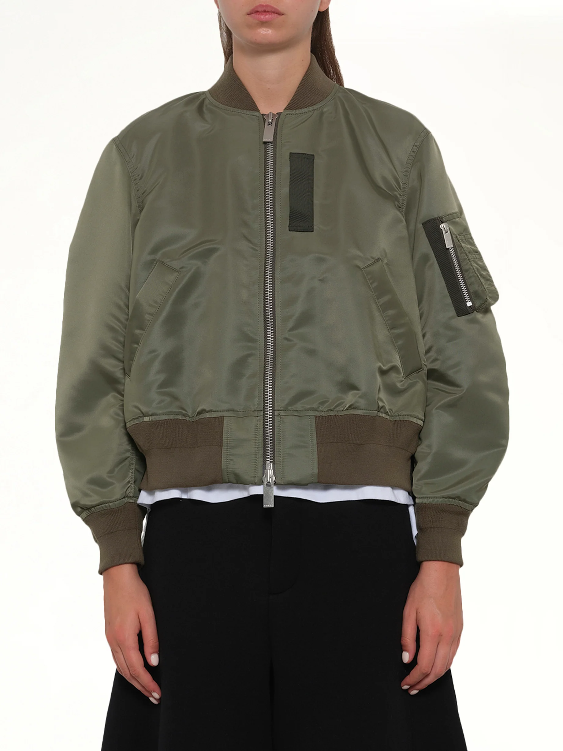 Nylon Twill Blouson in Khaki