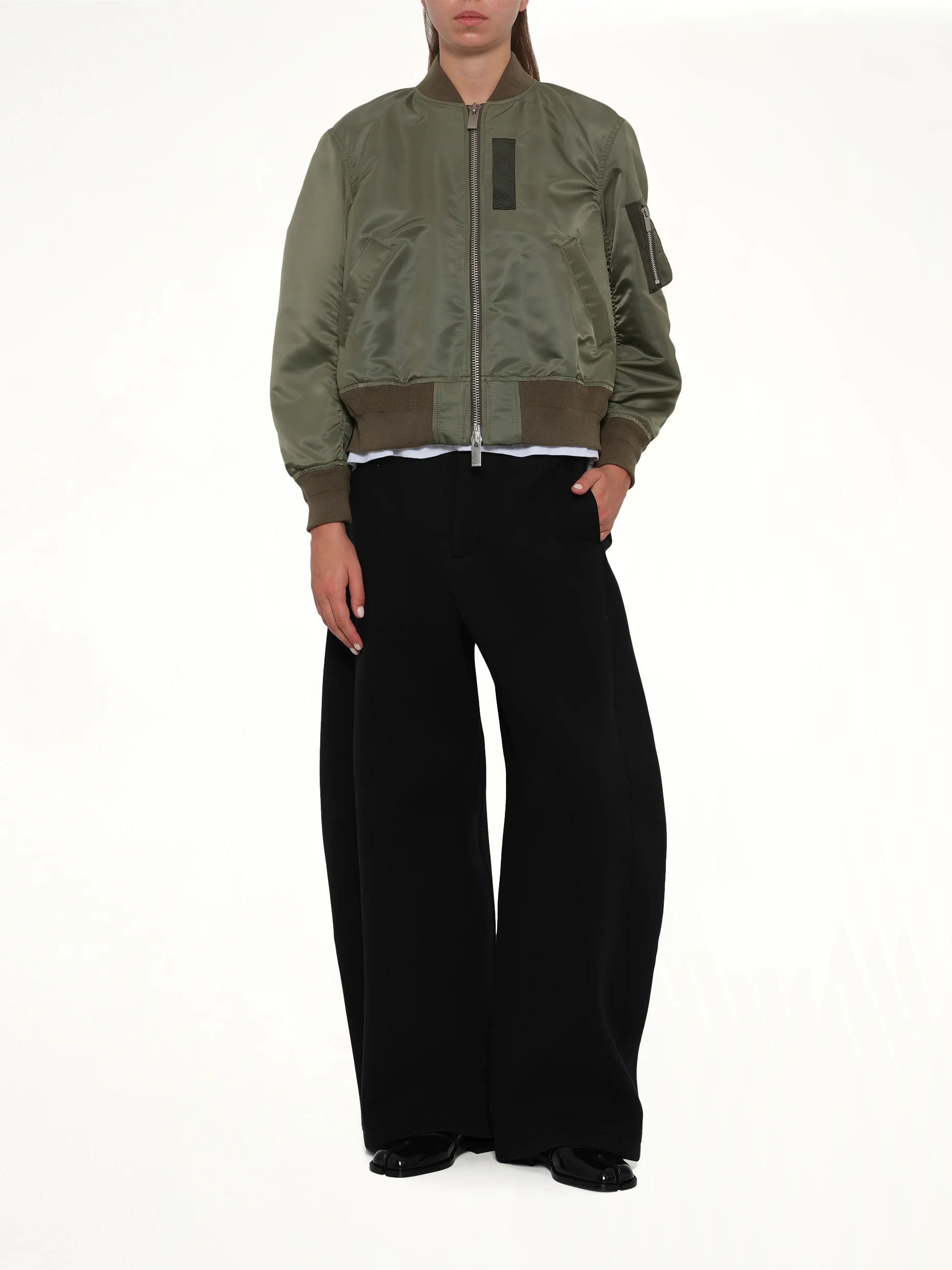 Nylon Twill Blouson in Khaki - Image 4