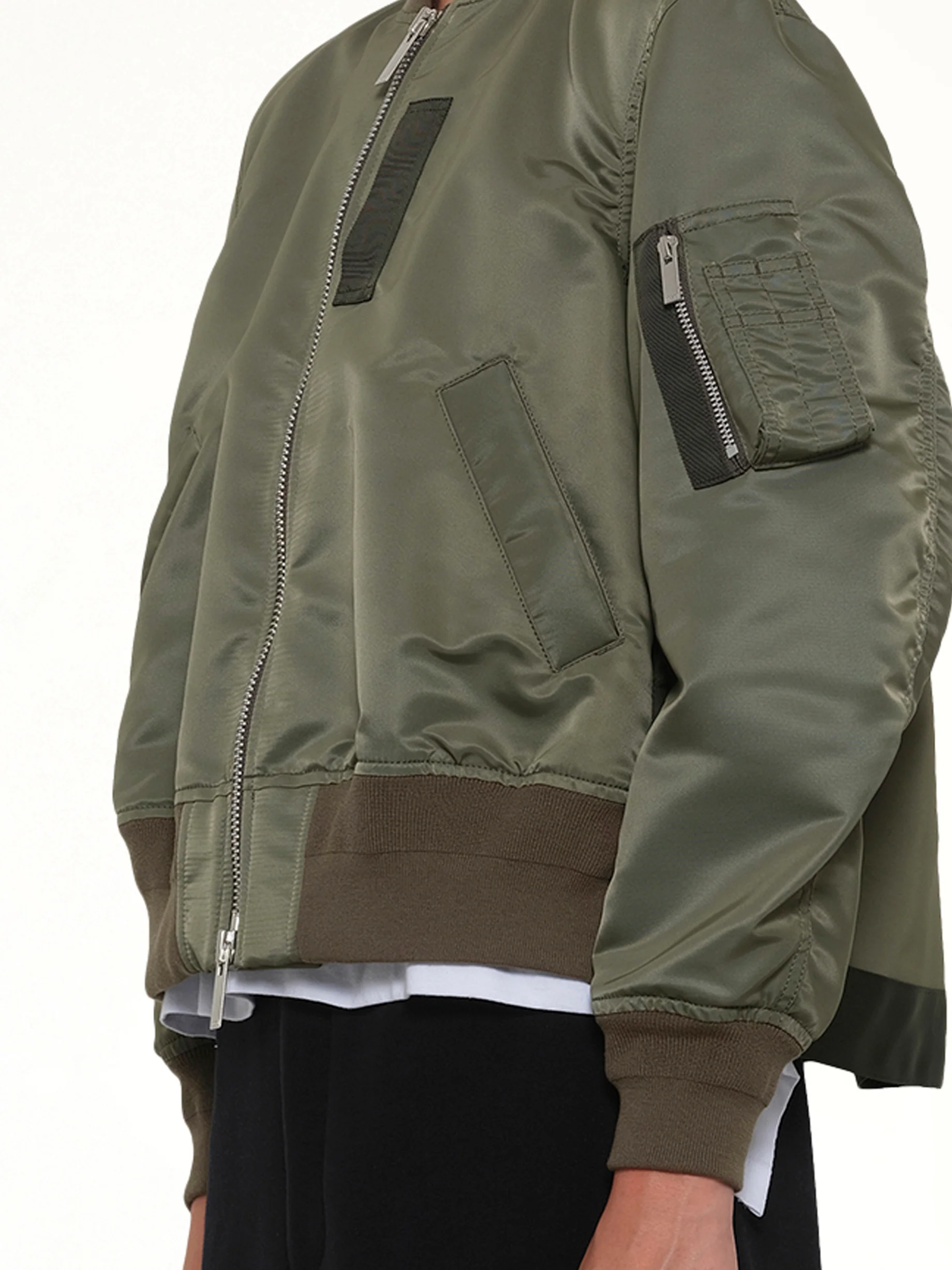 Nylon Twill Blouson in Khaki - Image 6