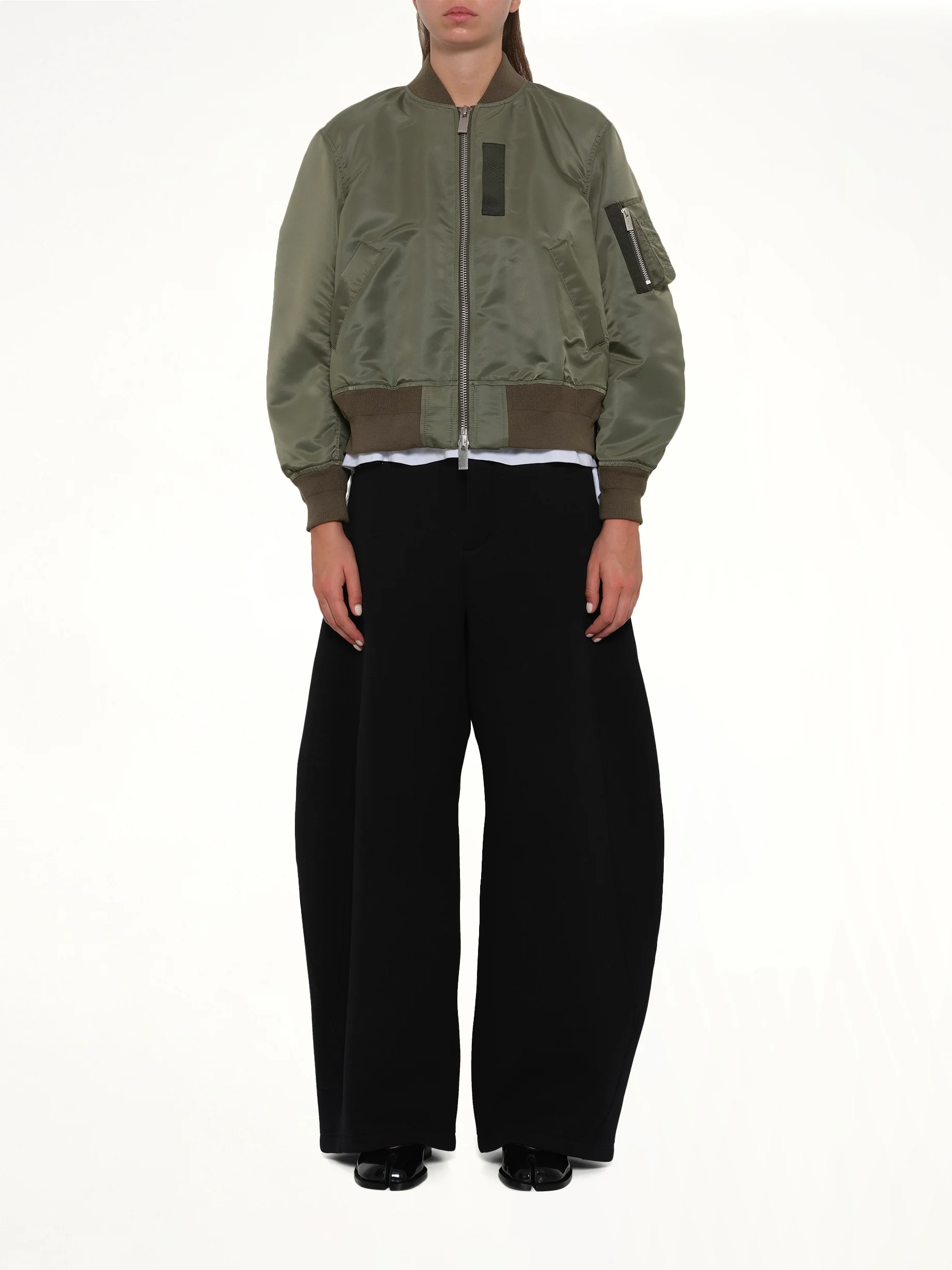 Nylon Twill Blouson in Khaki - Image 7