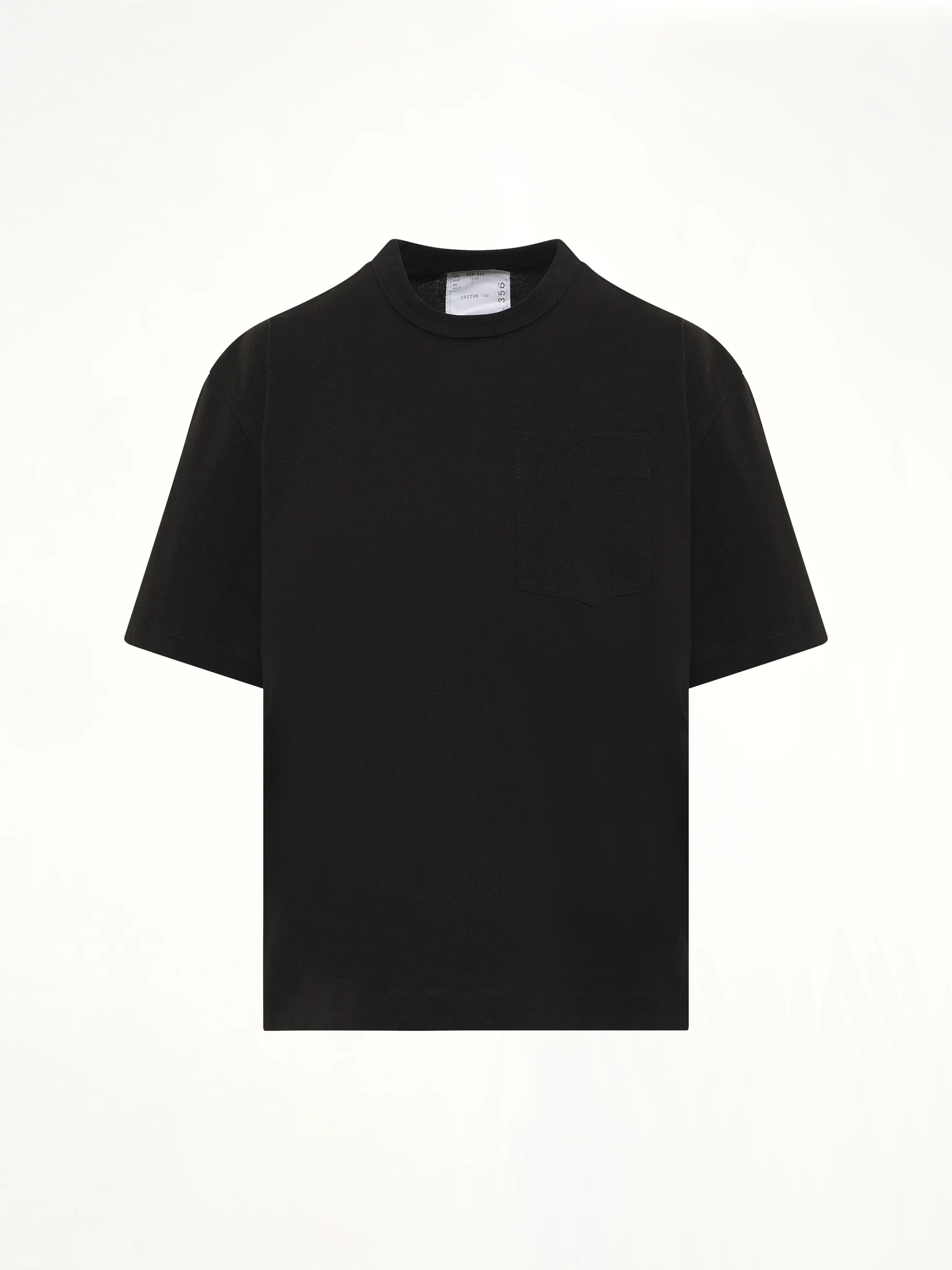 S Cotton Jersey T-Shirt in Black - Image 2