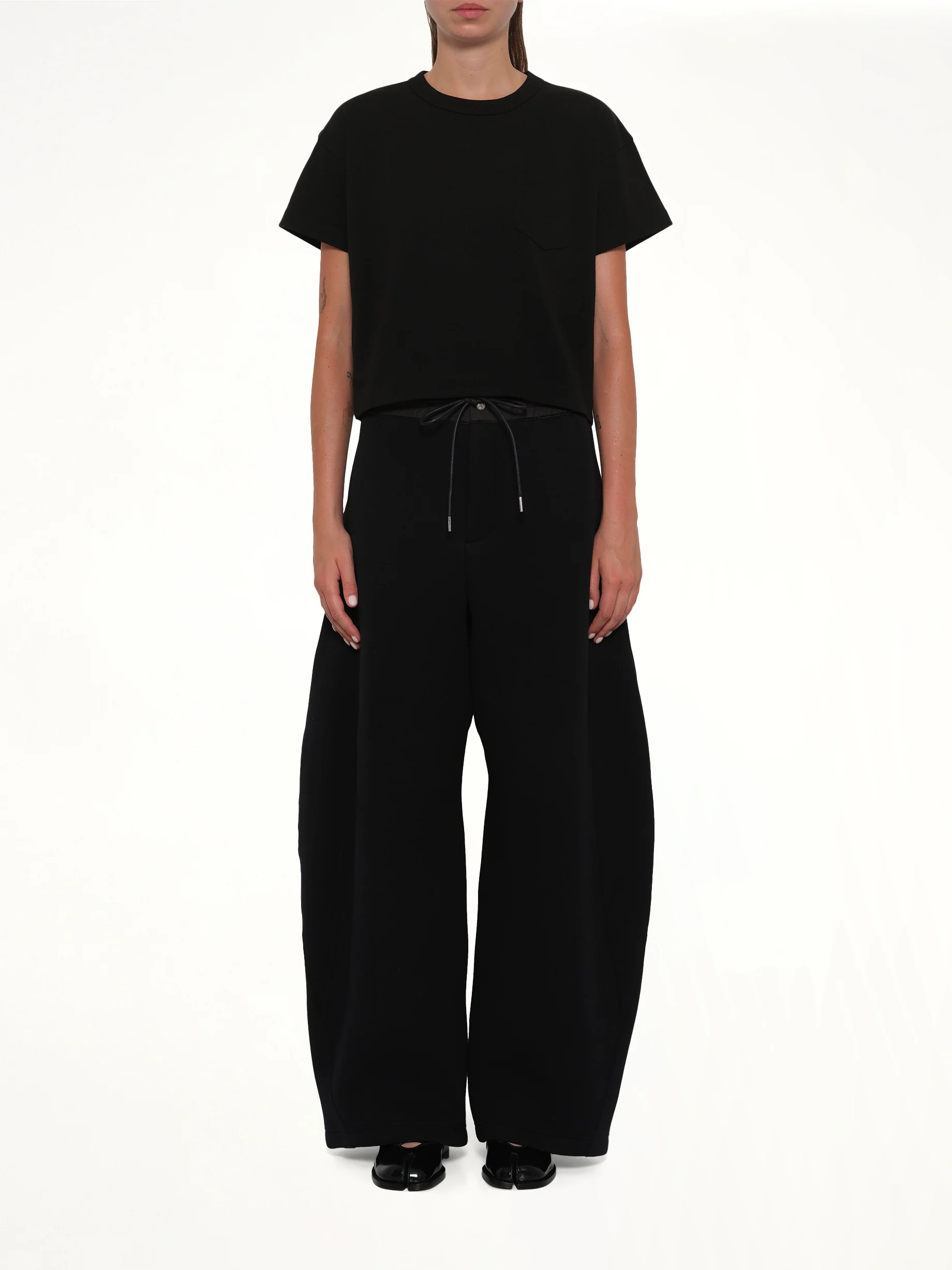 S Cotton Jersey T-Shirt in Black - Image 7