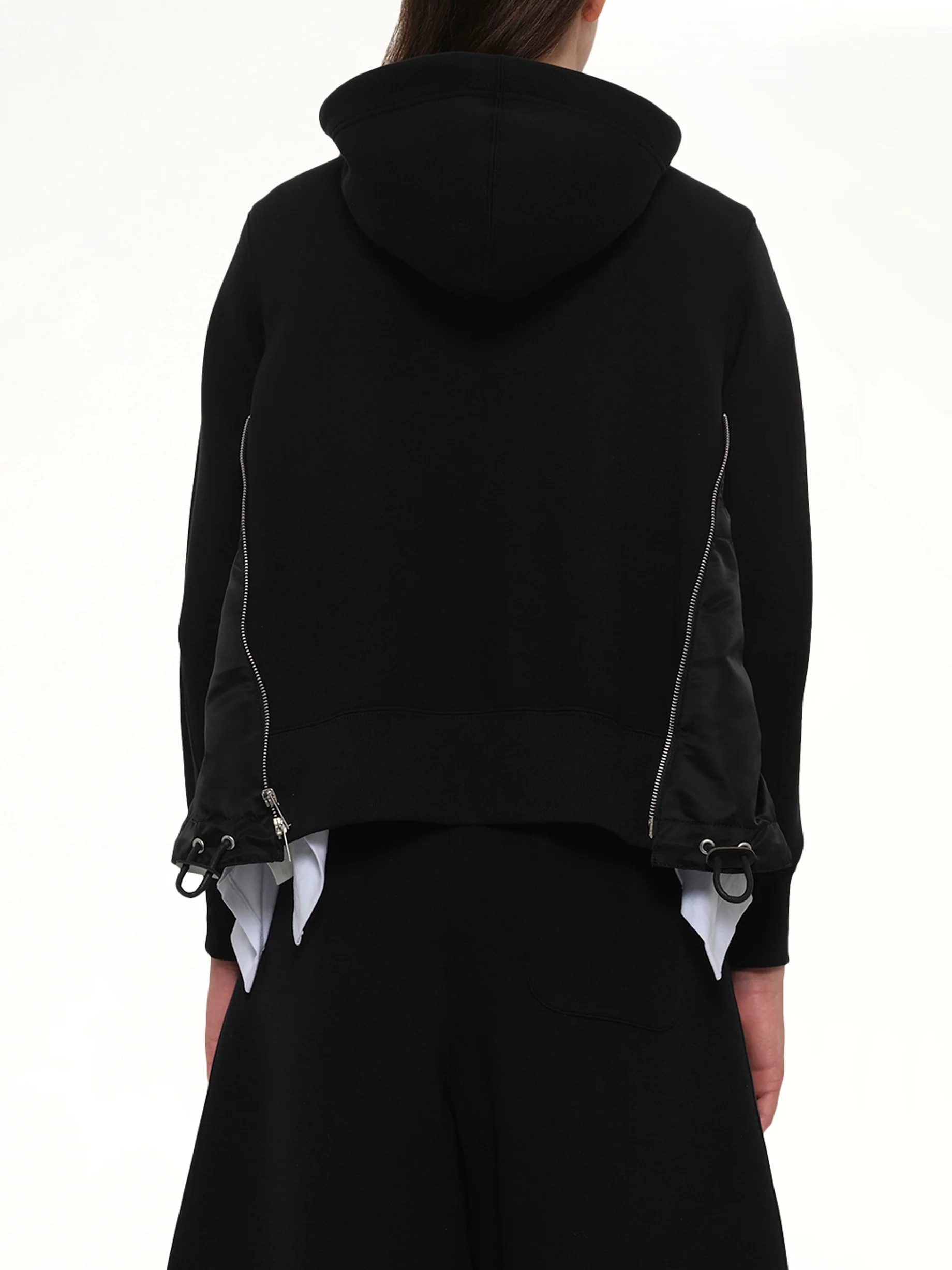 Sponge Sweat x Nylon Twill Hoodie in Black - Image 5