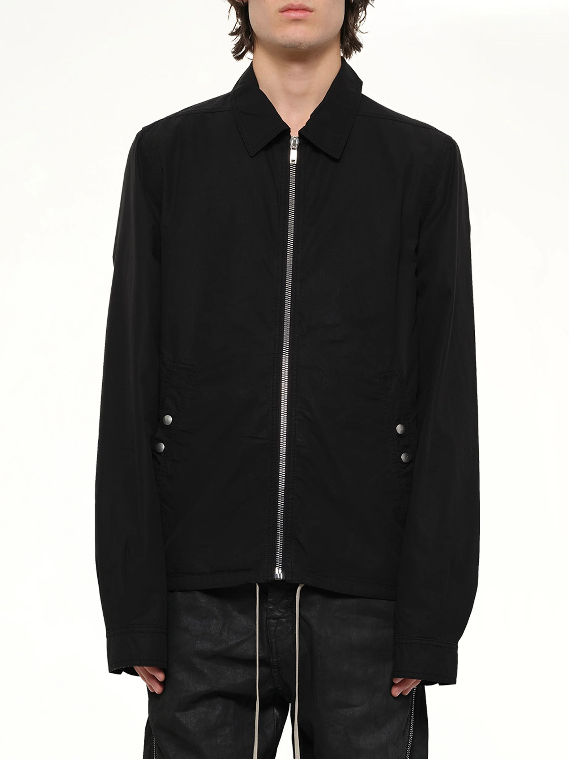 Zipfront Jacket in Black