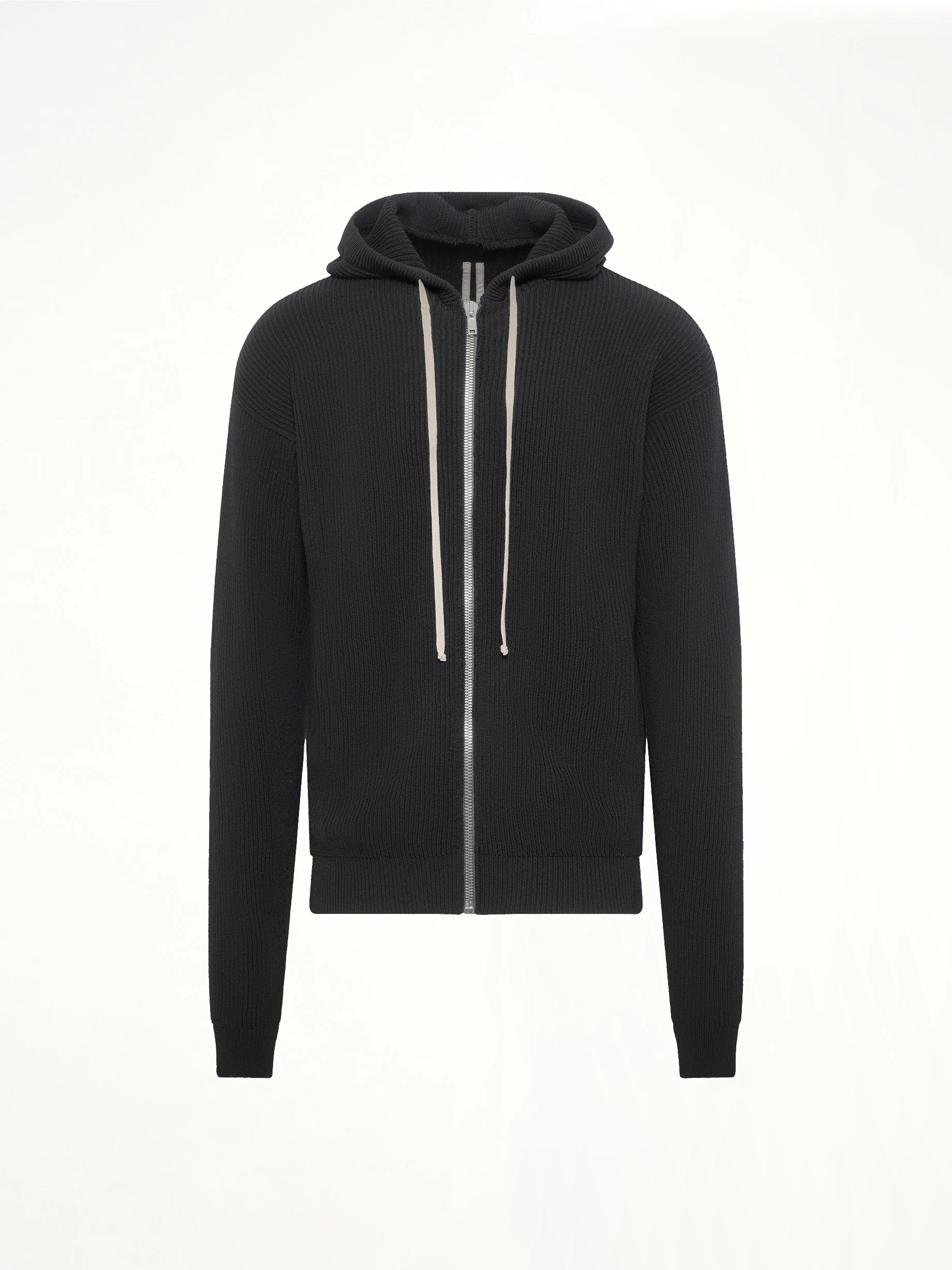 Zipped Hoodie in Black - Image 2